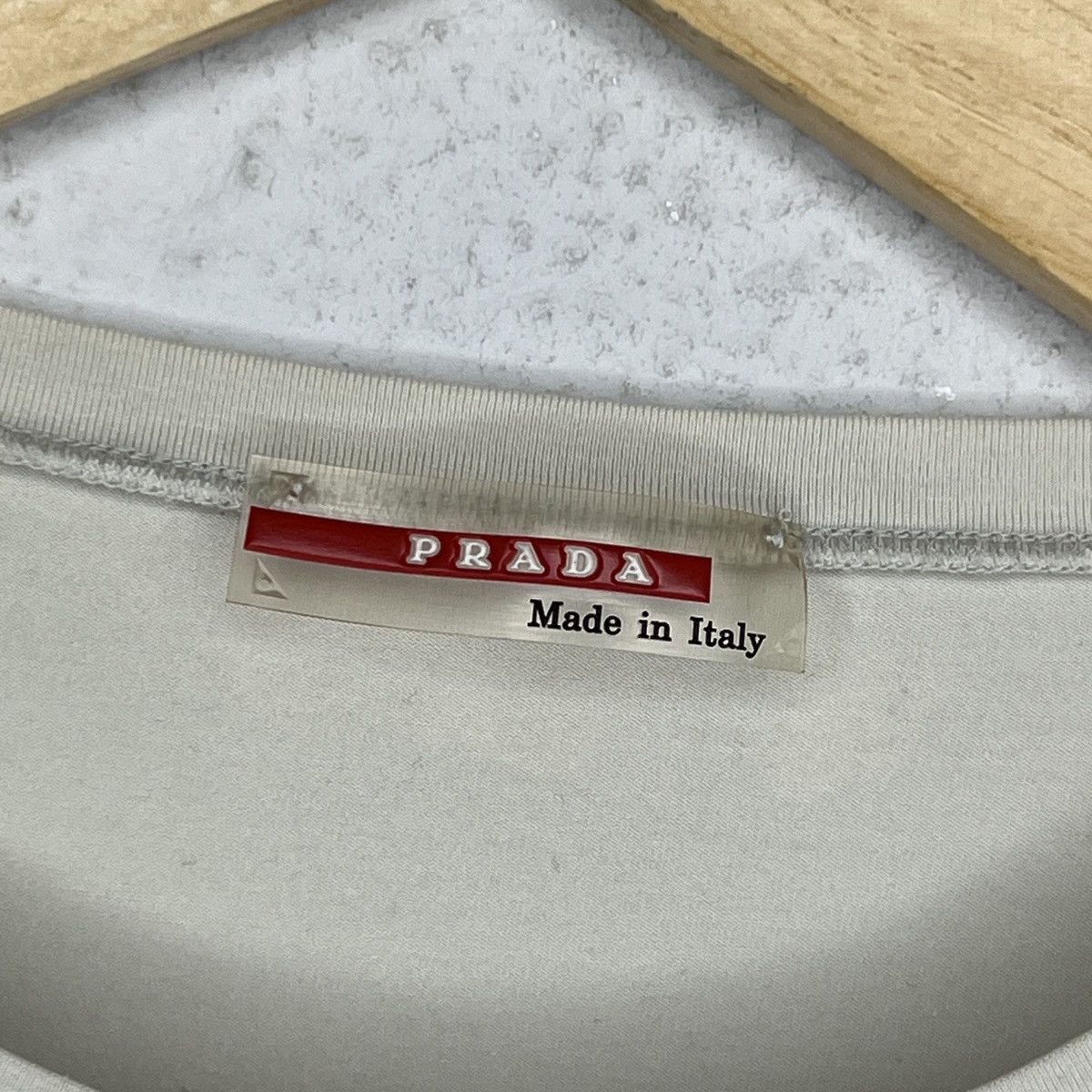 Designer × Prada Prada Milano Long Sleeve Tshirt Top Blouse Tee Off White Size M / US 6-8 / IT 42-44 - 4 Thumbnail