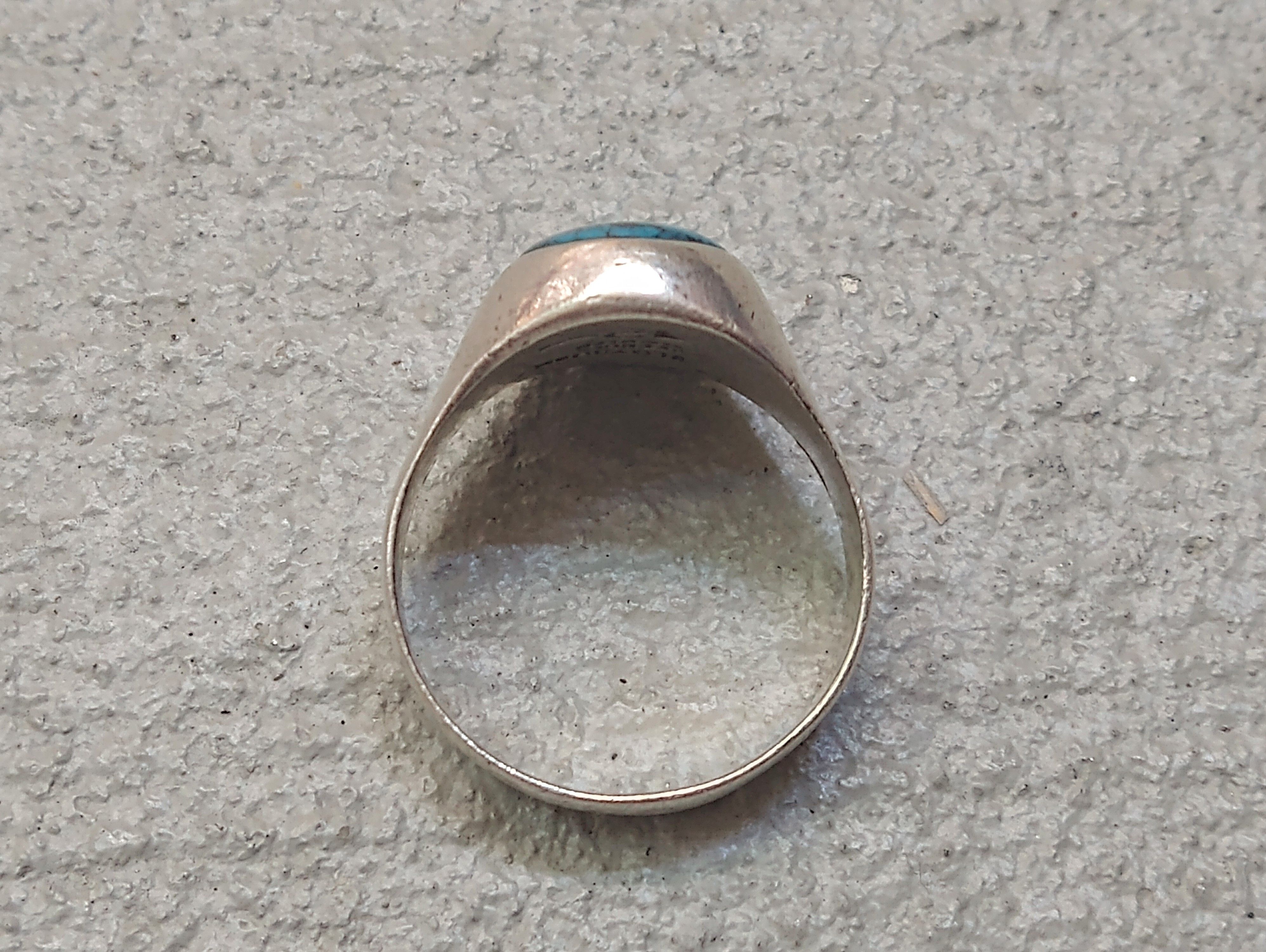 Other Vintage Sterling Silver Ring 12.25 Faux Turquoise Howlite Size ONE SIZE - 8 Thumbnail