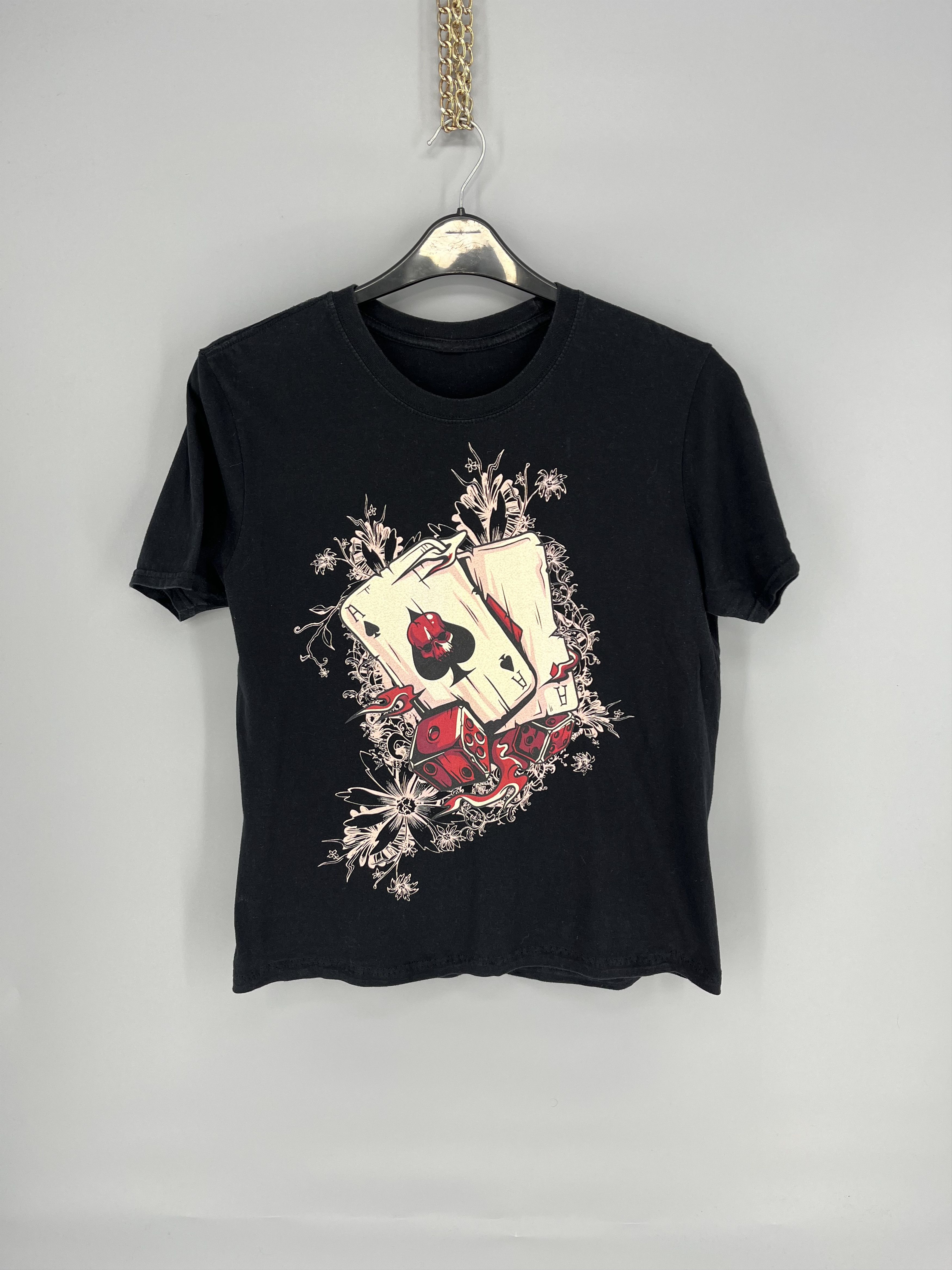 Band Tees Vintage Y2K lucky t-shirt aces with skulls casino style Size M / US 6-8 / IT 42-44 - 1 Thumbnail
