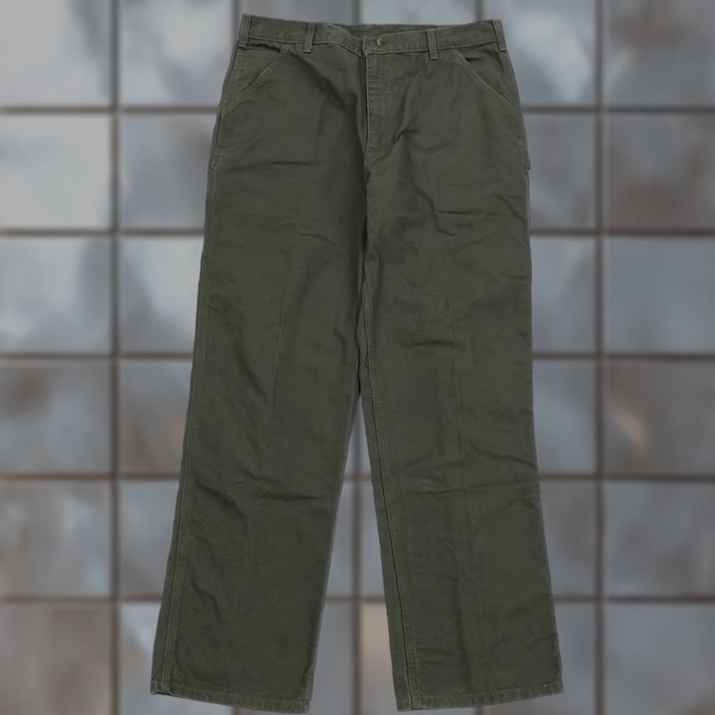 Carhartt VINTAGE Carhartt Pants Mens 38x34 Carpenter Green Dungaree 5-Pocket Cement? Size US 38 / EU 54 - 1 Thumbnail