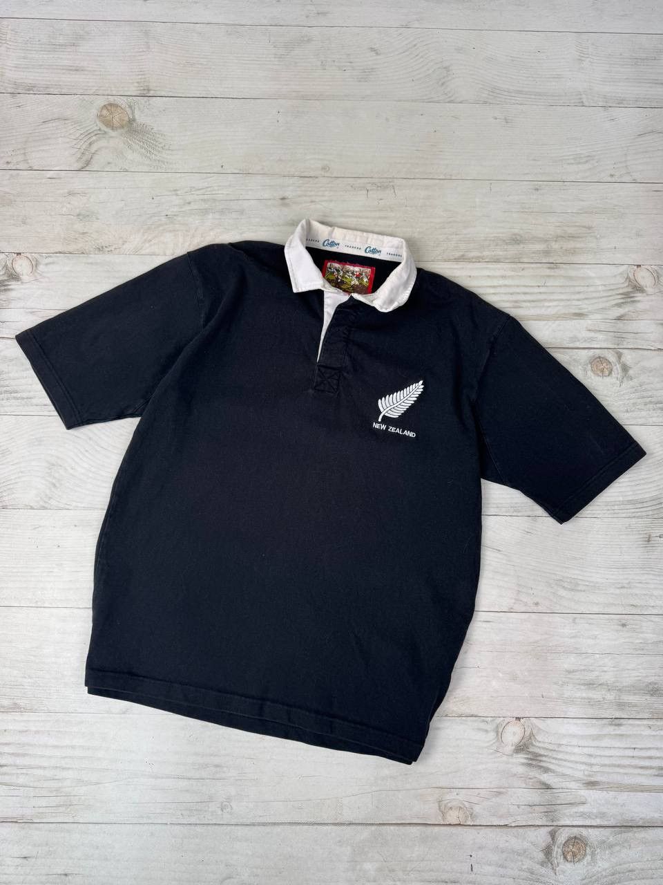 Canterbury of New Zealand Vintage Cotton Traders New Zealand Rugby Polo Shirt 90s Size US L / EU 52-54 / 3 - 1 Thumbnail