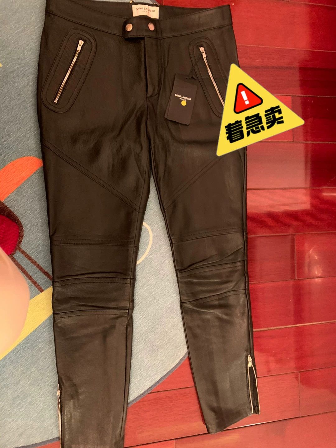 Saint Laurent Paris Saint Laurent Paris Black classic leather pants Size US 36 / EU 52 - 1 Thumbnail