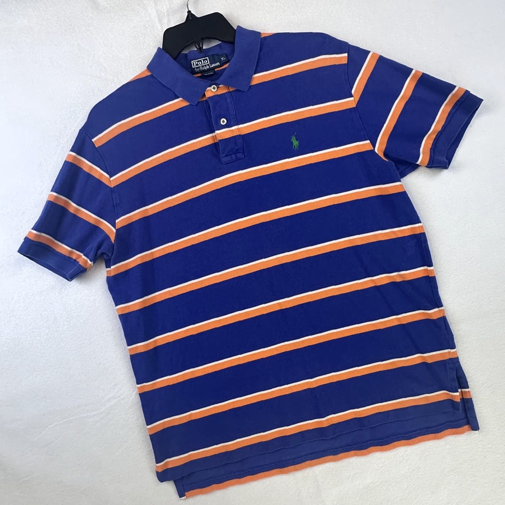 Polo Ralph Lauren Polo Ralph Lauren Rugby Shirt Mens XL Striped Green Pony Short Sleeve Polo Shirt Size US XL / EU 56 / 4 - 3 Thumbnail