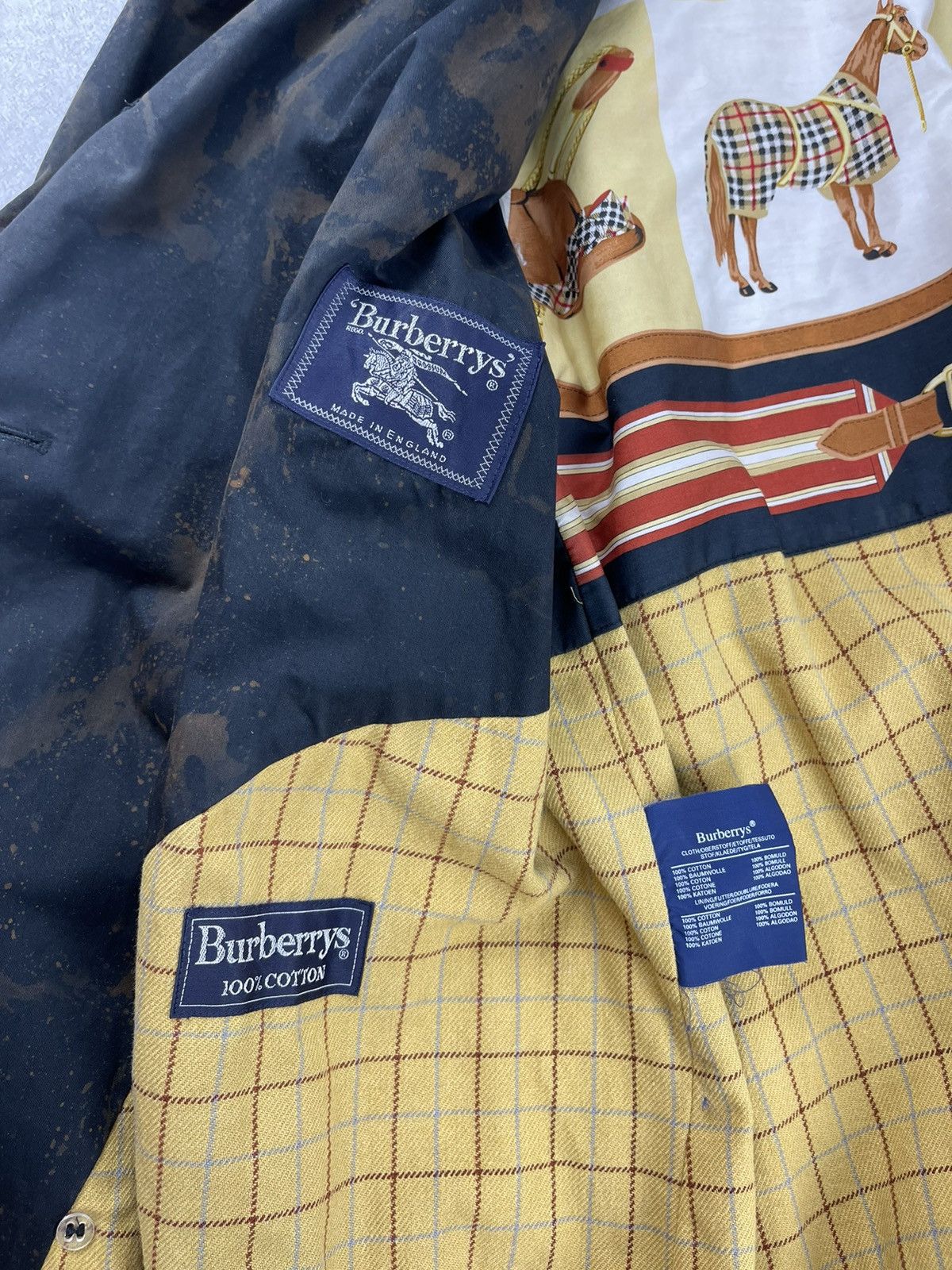 Burberry Vintage Burberry Tie-Dye Trench Coat Jacket Unisex Size US L / EU 52-54 / 3 - 11 Thumbnail
