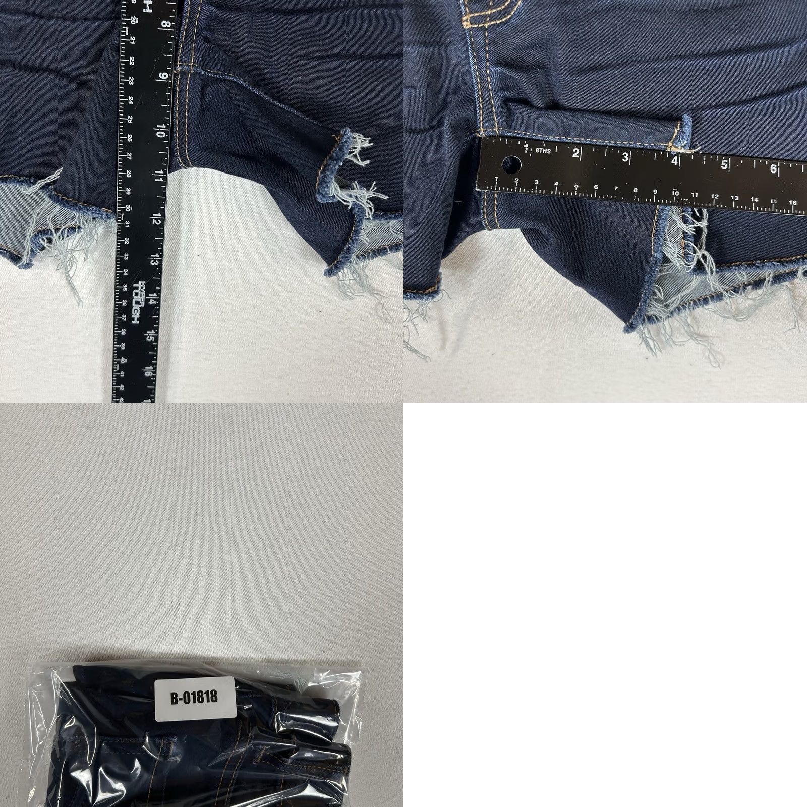American Eagle Outfitters American Eagle Outfitters Hi-Rise Shortie Denim Shorts Women's Size 0 AEO Dark Blue 90s Bohemian Festive Casual Jeans Shorts Womens Size 25" / US 0 / IT 36 - 8 Thumbnail