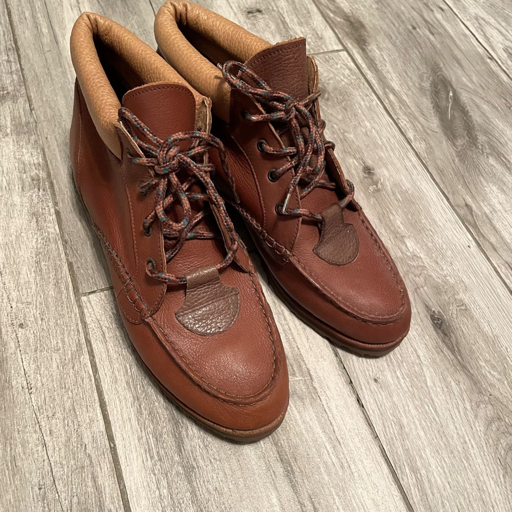 Vintage VINTAGE Amazonas Connie Leather Green Chukka Ankle Boots 8.5B Women Moccasin Brown US 8.5 Size US 9 / IT 39 - 3 Thumbnail