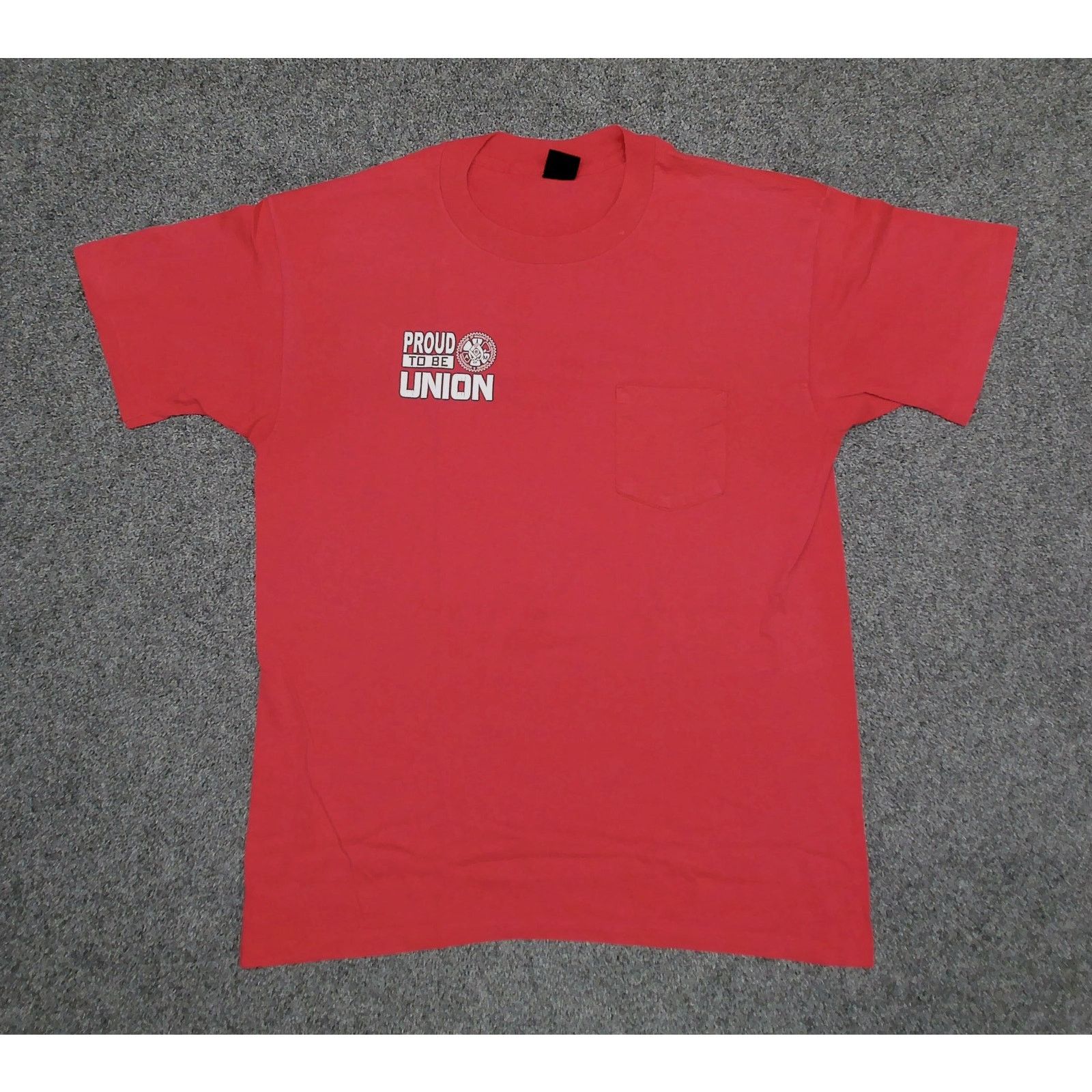 Vintage VTG Streetwear 90s Machinists Union Rattlesnake Pocket Tee Size US XXL / EU 58 / 5 - 3 Thumbnail