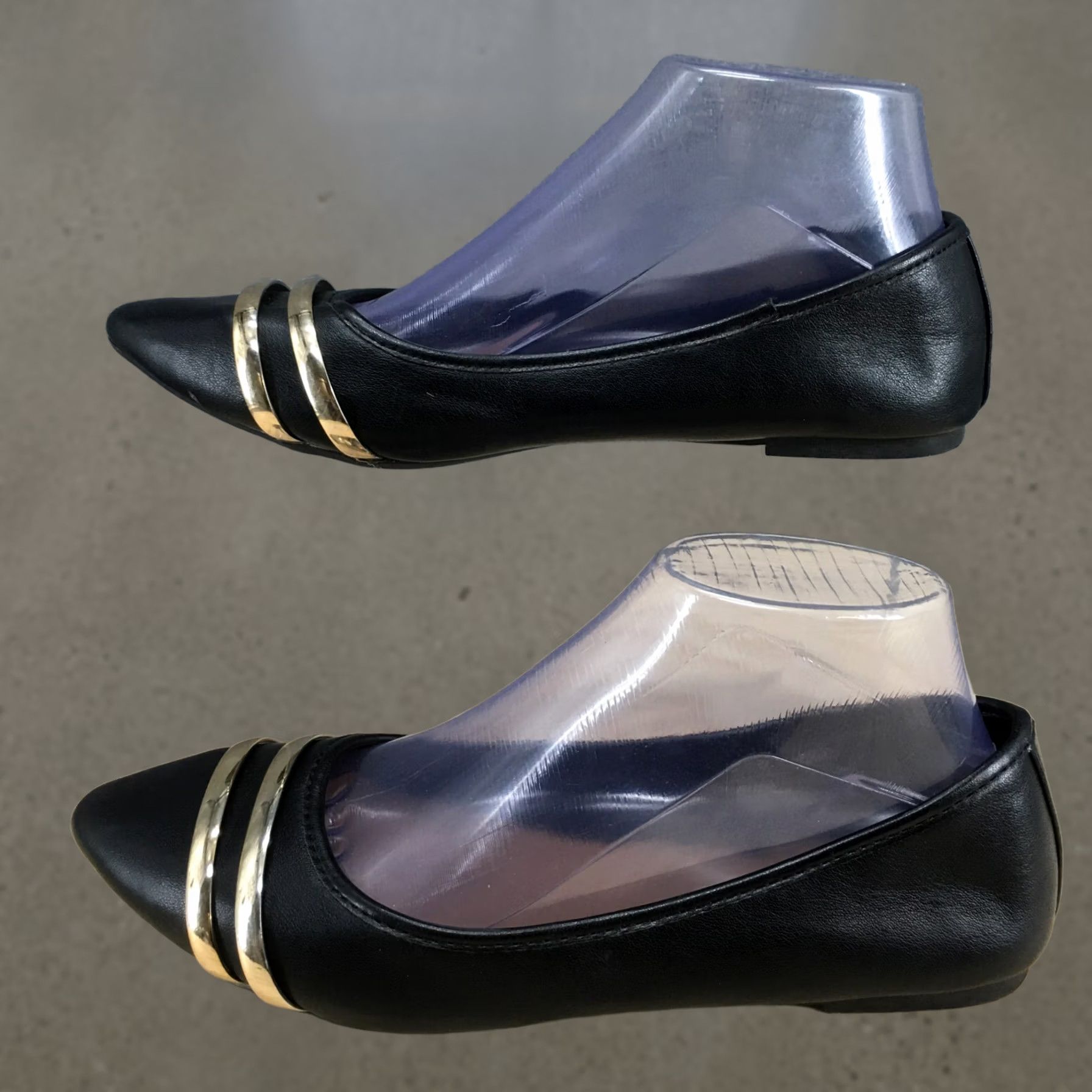 Vintage Arizona Jean Co. Shoes Womens 8.5 M Ballet Flats Black Pointed Toe Flat Casual Shoes Size 28" / US 6 / IT 42 - 1 Thumbnail