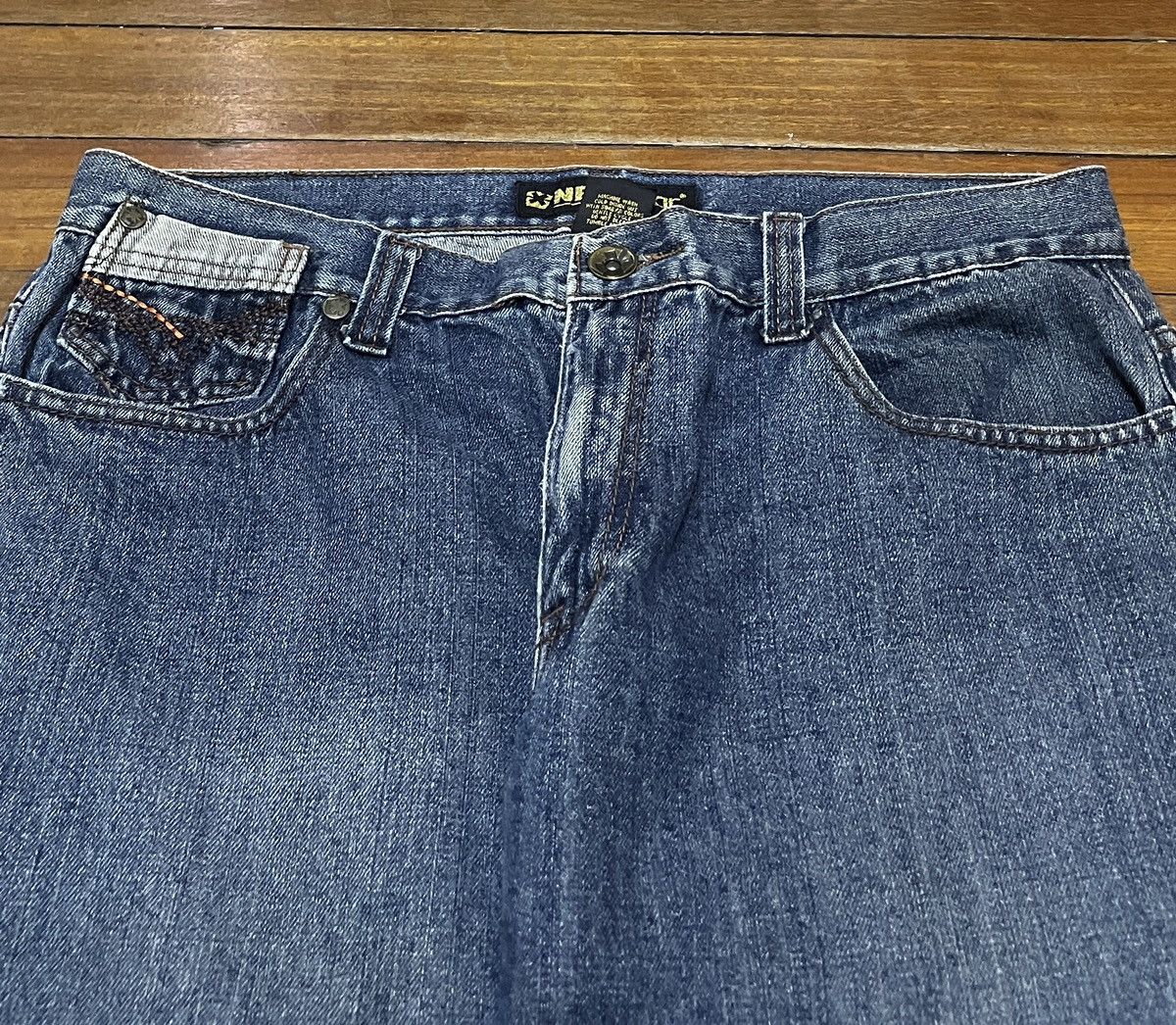 Other Rare Design Vintage Brand NBN Gear Rapper Baggy Jeans 2000s Size US 34 / EU 50 - 3 Thumbnail