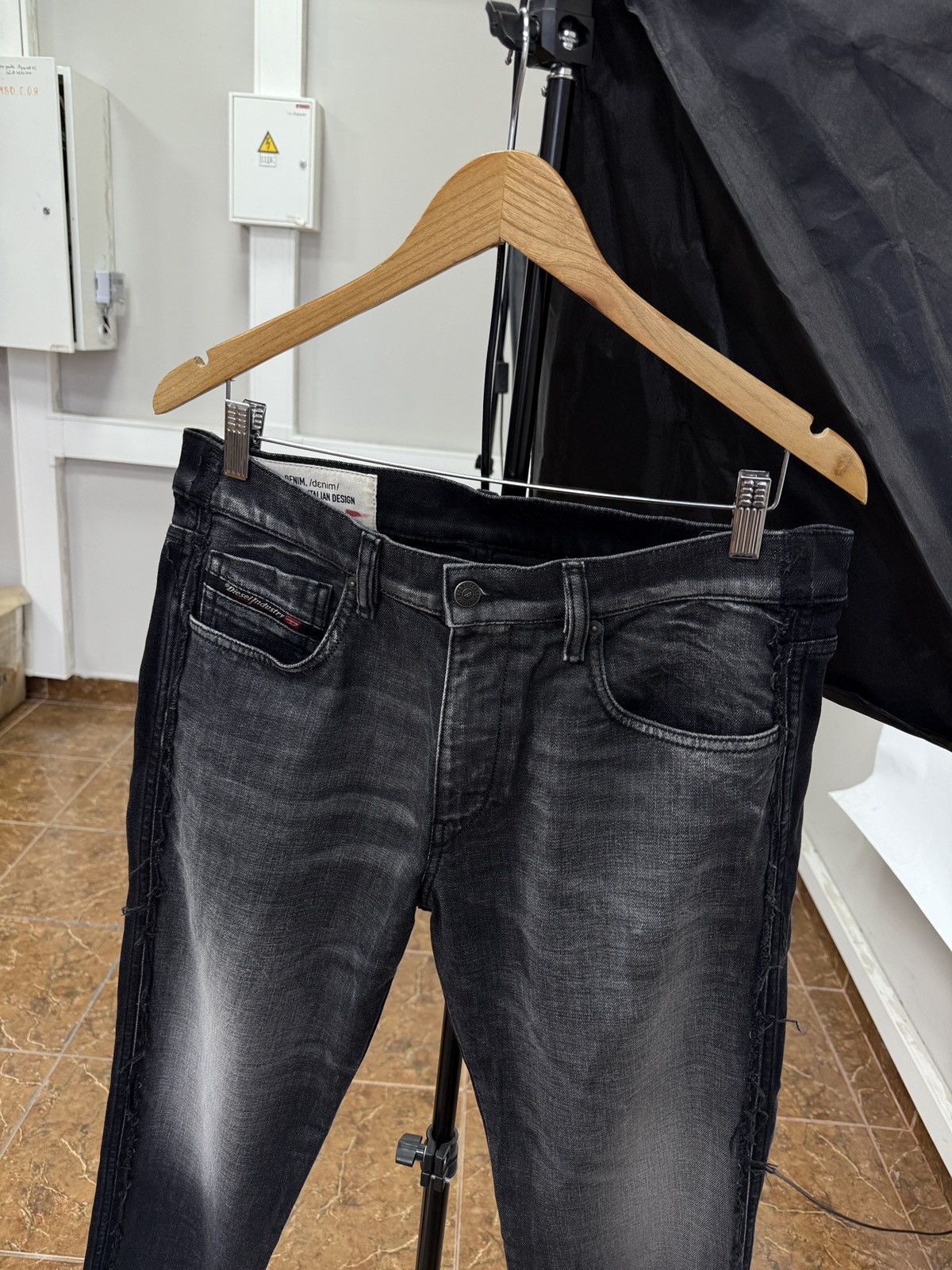 Diesel 🇺🇸 Diesel D-Strukt Slim 009HY Stretch Jeans Punk Opium Style Size US 33 - 3 Thumbnail