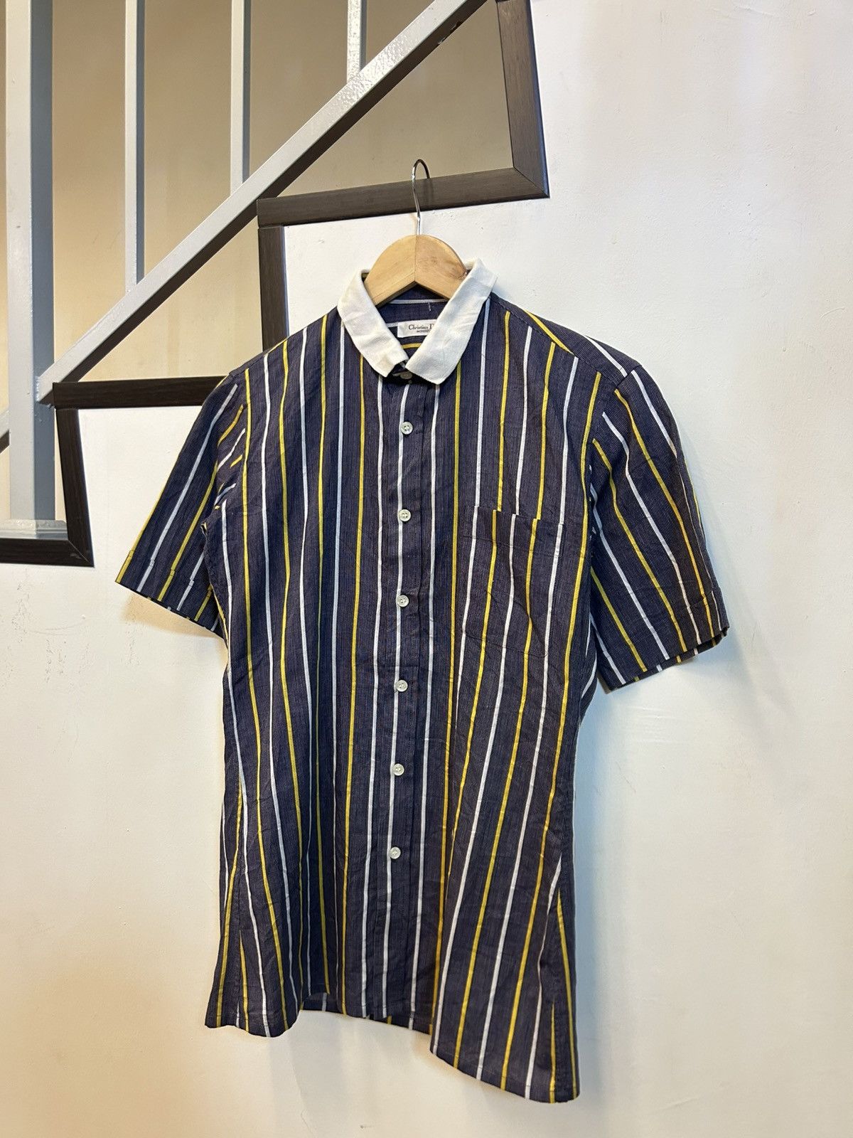 Christian Dior Monsieur Christian Dior Monsieur Vintage Striped Button Up Shirt Size US S / EU 44-46 / 1 - 3 Thumbnail