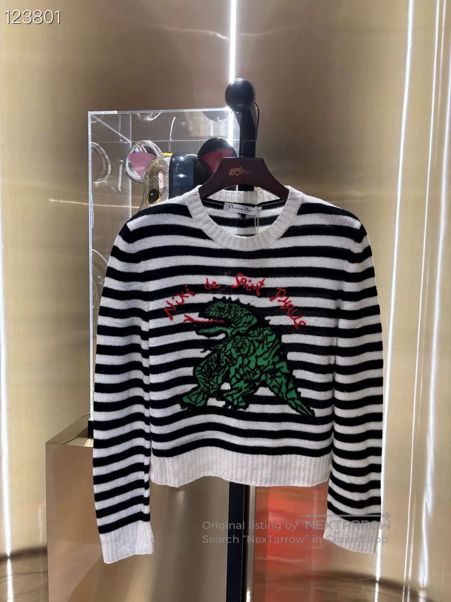 Dior Dior Black White Stripe Cashmere Knit Sweater. Size S / US 4 / IT 40 - 1 Thumbnail