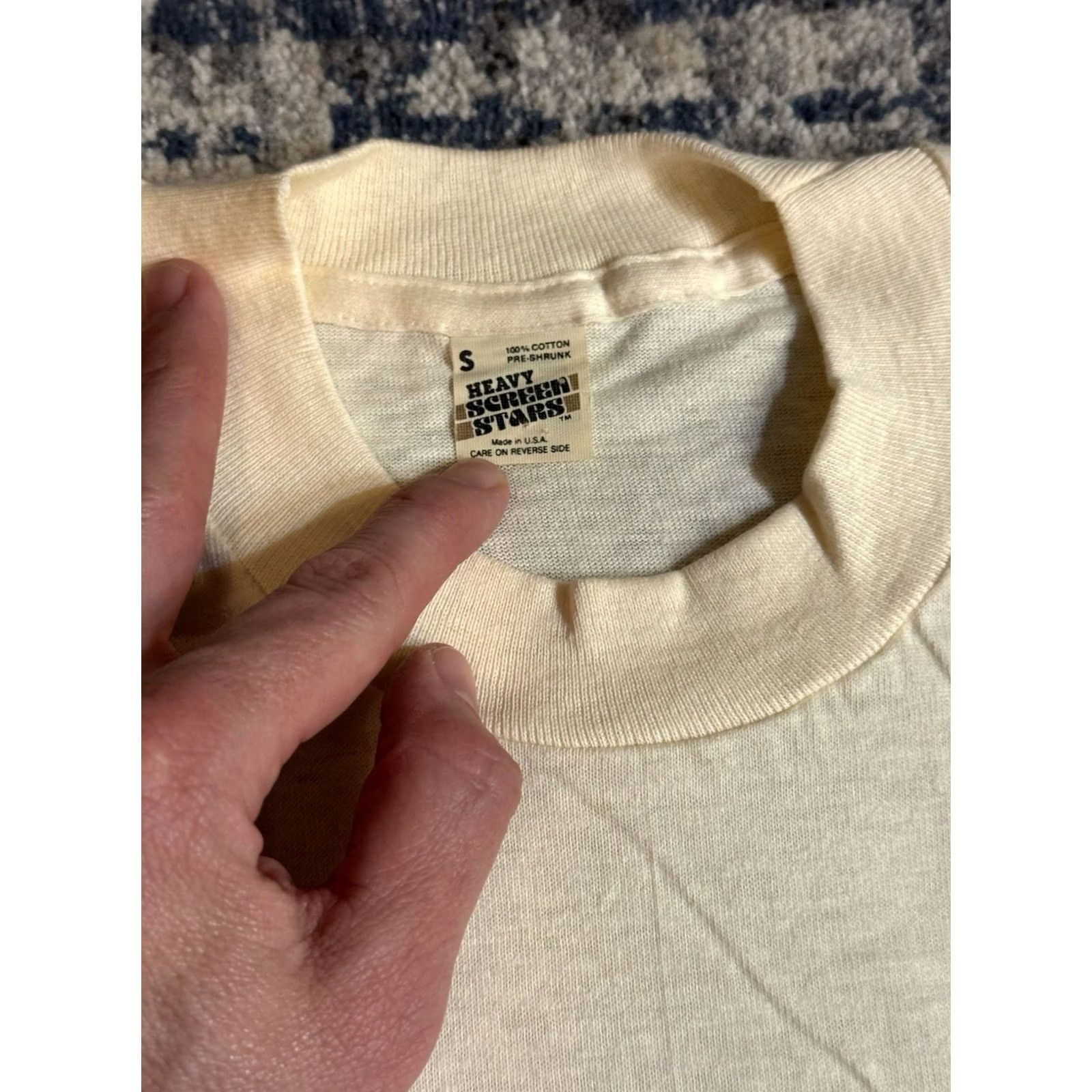 Vintage VINTAGE Heavy Screen Stars T-Shirt Shirt Long Sleeve XS? Note: The input requires exact words from original; XS not present. Sorry. Size US S / EU 44-46 / 1 - 2 Thumbnail