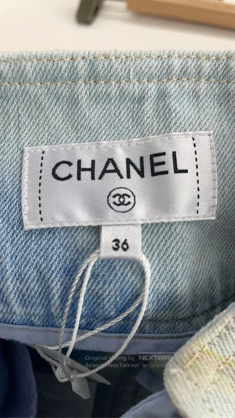 Chanel Chanel Runway Denim Skirt. Size US 36 / EU 52 - 3 Thumbnail
