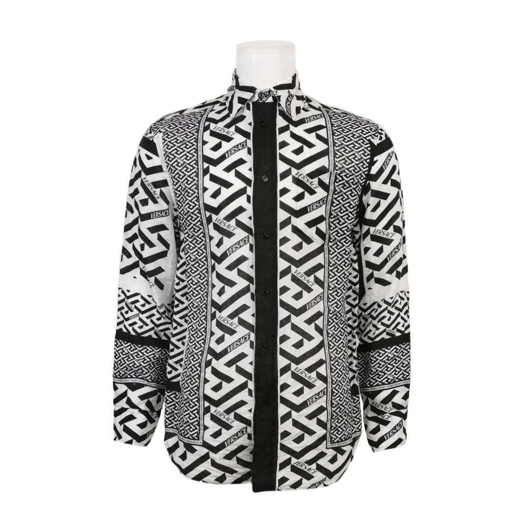 Versace Versace L Size Cotton Printed Shirt Size US S / EU 44-46 / 1 - 1 Thumbnail