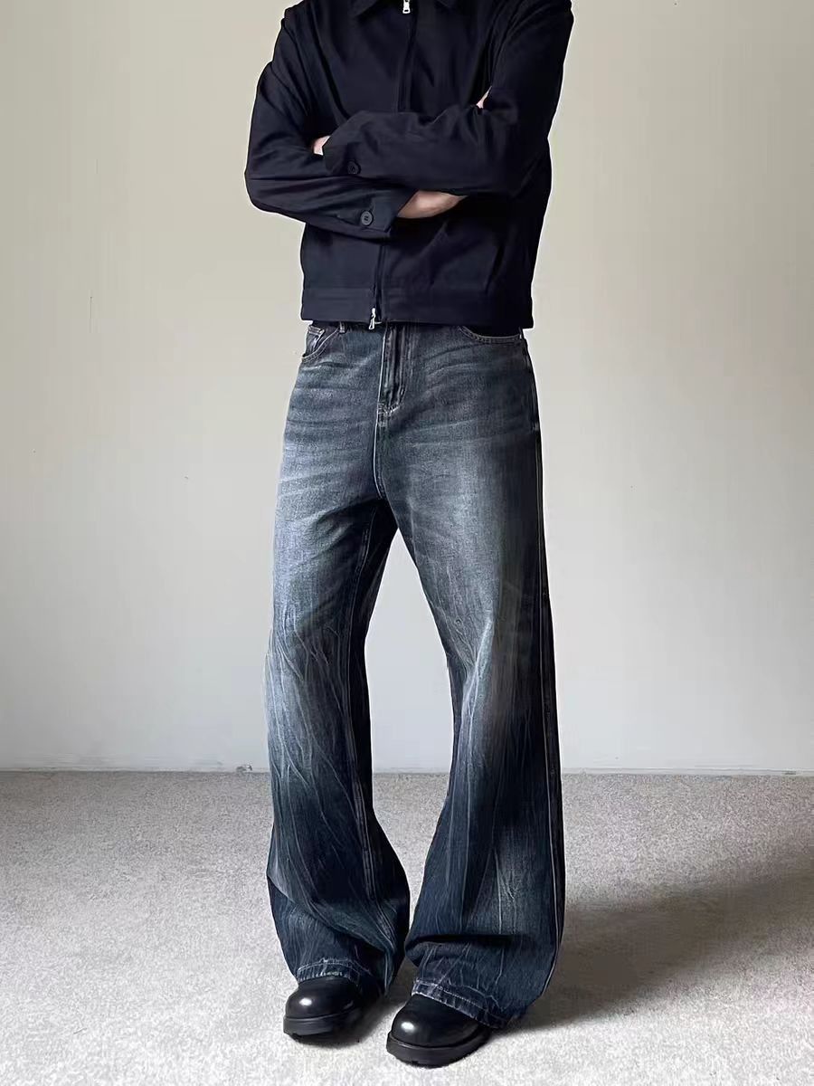 Jean Blue loose-fitting wide-leg jeans Size US 32 / EU 48 - 4 Thumbnail
