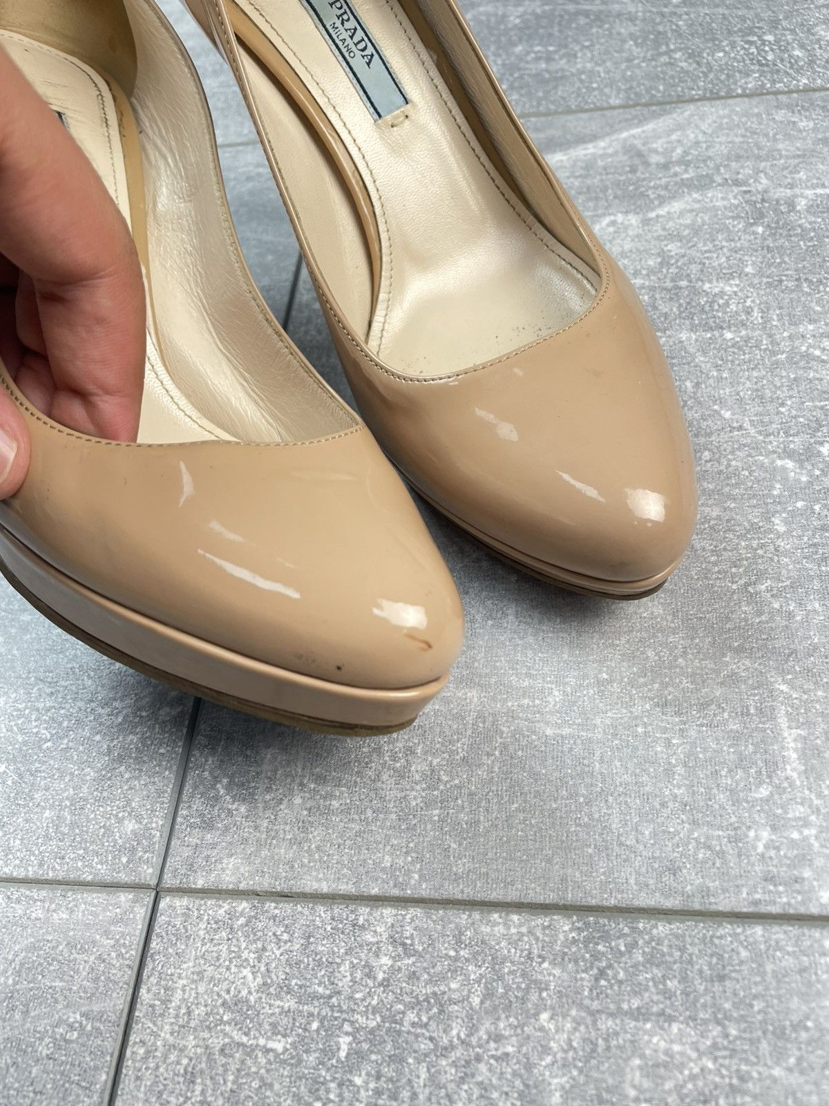 Prada Prada Patent Leather Heels Size US 6 / IT 36 - 12 Thumbnail