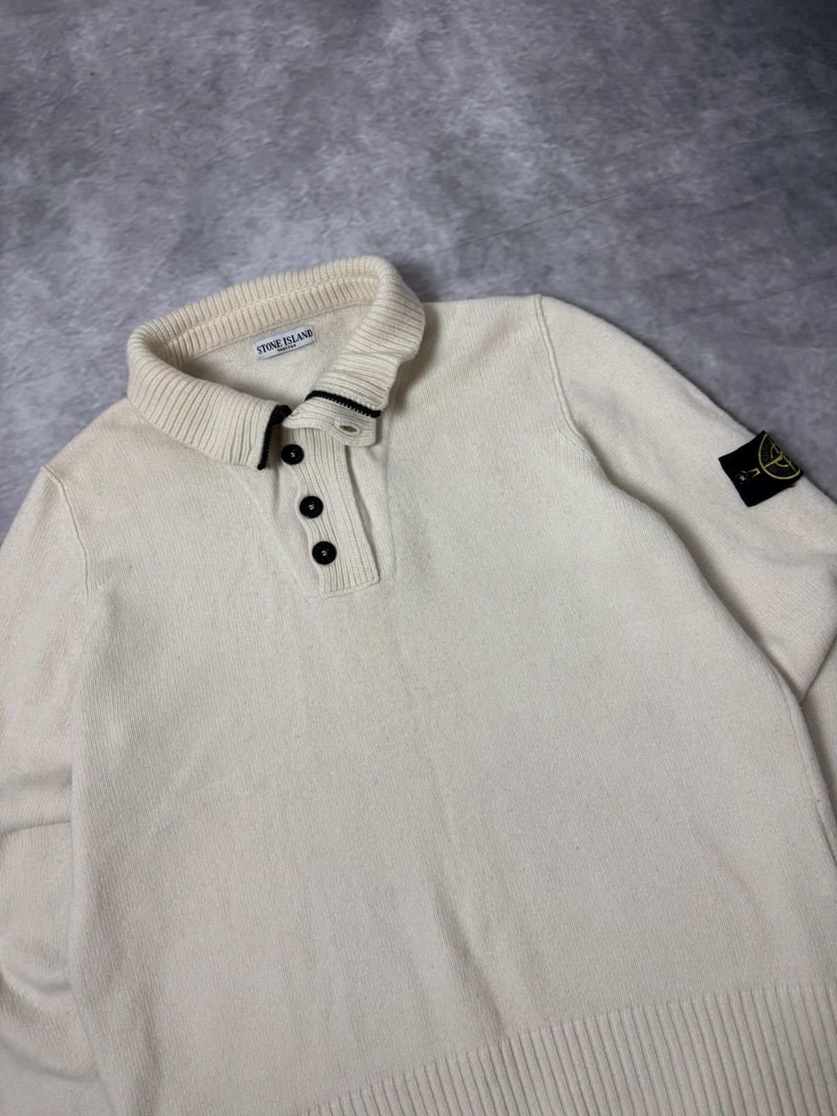 Stone Island Stone Island Knit Sweater – XL – Beige Size US XL / EU 56 / 4 - 5 Thumbnail