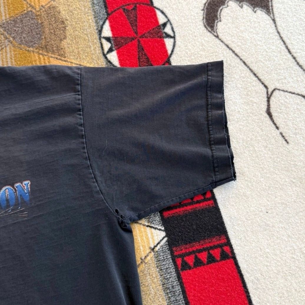 Harley Davidson VINTAGE Harley Davidson Biker T-Shirt XL Men Short Sleeve Black Distressed 1990s Motorcycle 90s Spring Fall Summer Made USA Size US XL / EU 56 / 4 - 5 Thumbnail