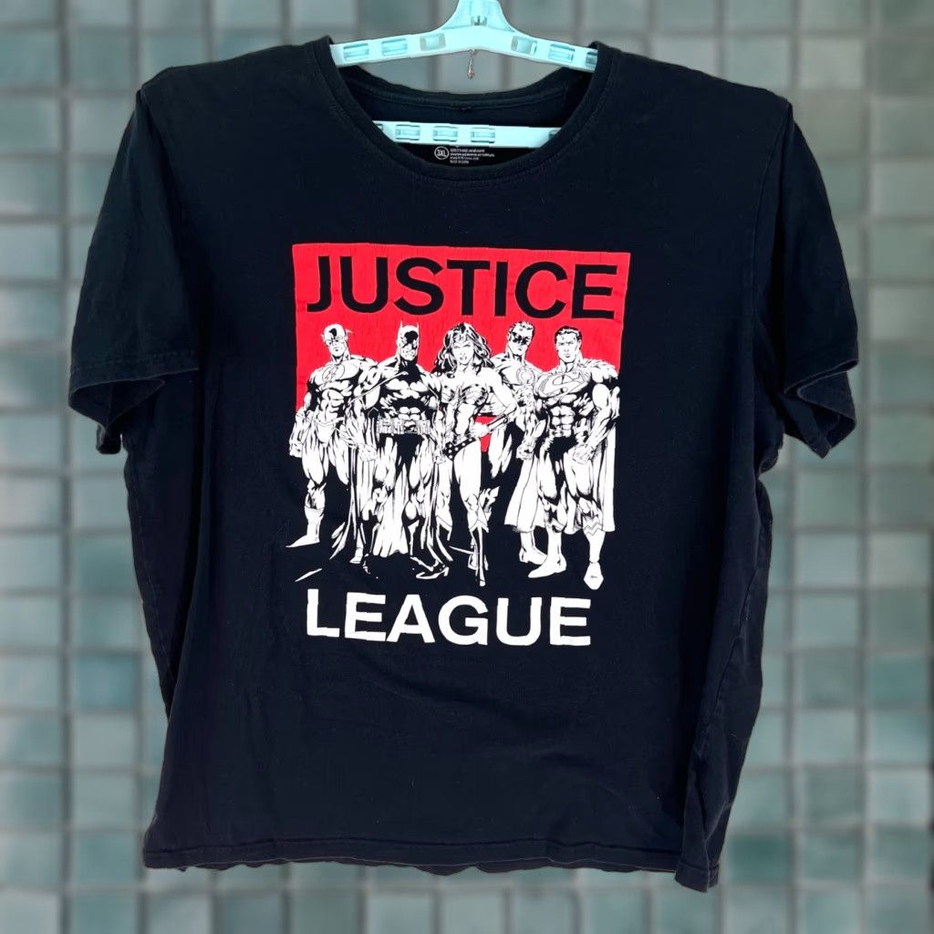 Vintage Justice League T Shirt Black Graphic Tee Adult Size 3XL Size US XXL / EU 58 / 5 - 1 Thumbnail