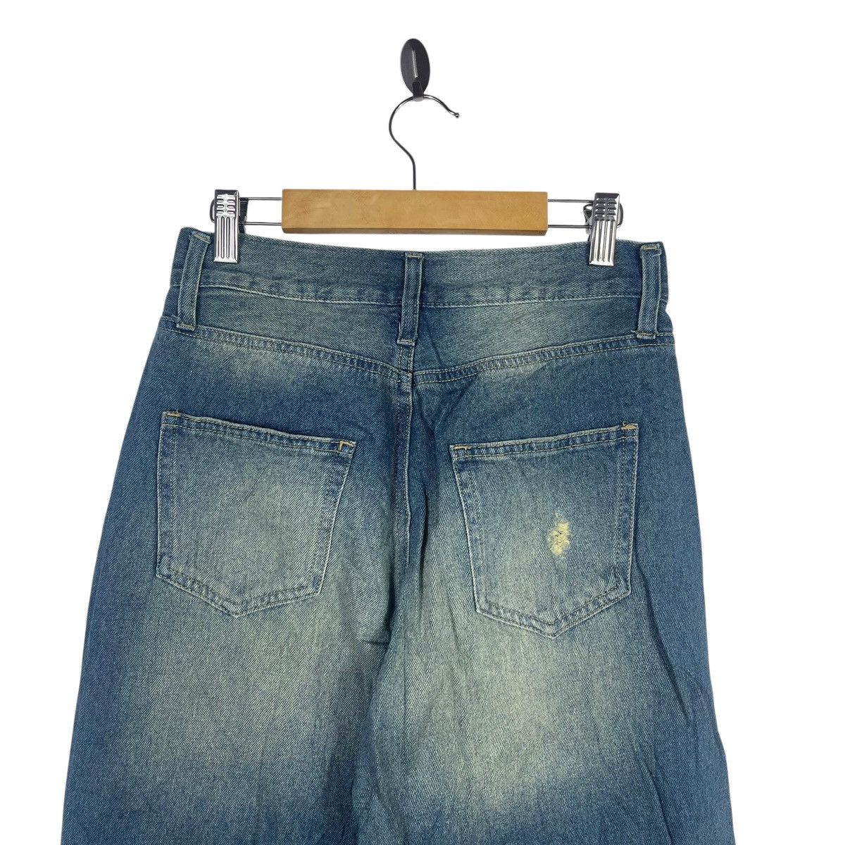 Vintage Vintage WEGO Distressed Wide Leg Denim Jeans Baggy Japanese Size US 26 / EU 42 - 5 Thumbnail