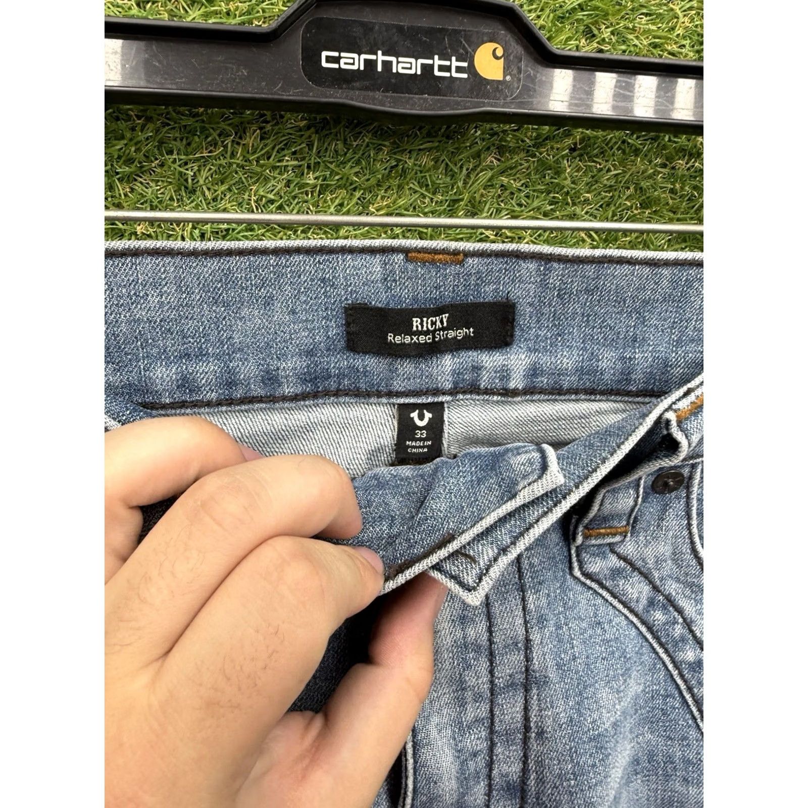 True Religion True Religion Jeans Mens 33 Ricky Straight Denim 5-Pocket 33 in Blue Cotton Relaxed Vintage No Size US 33 - 4 Thumbnail
