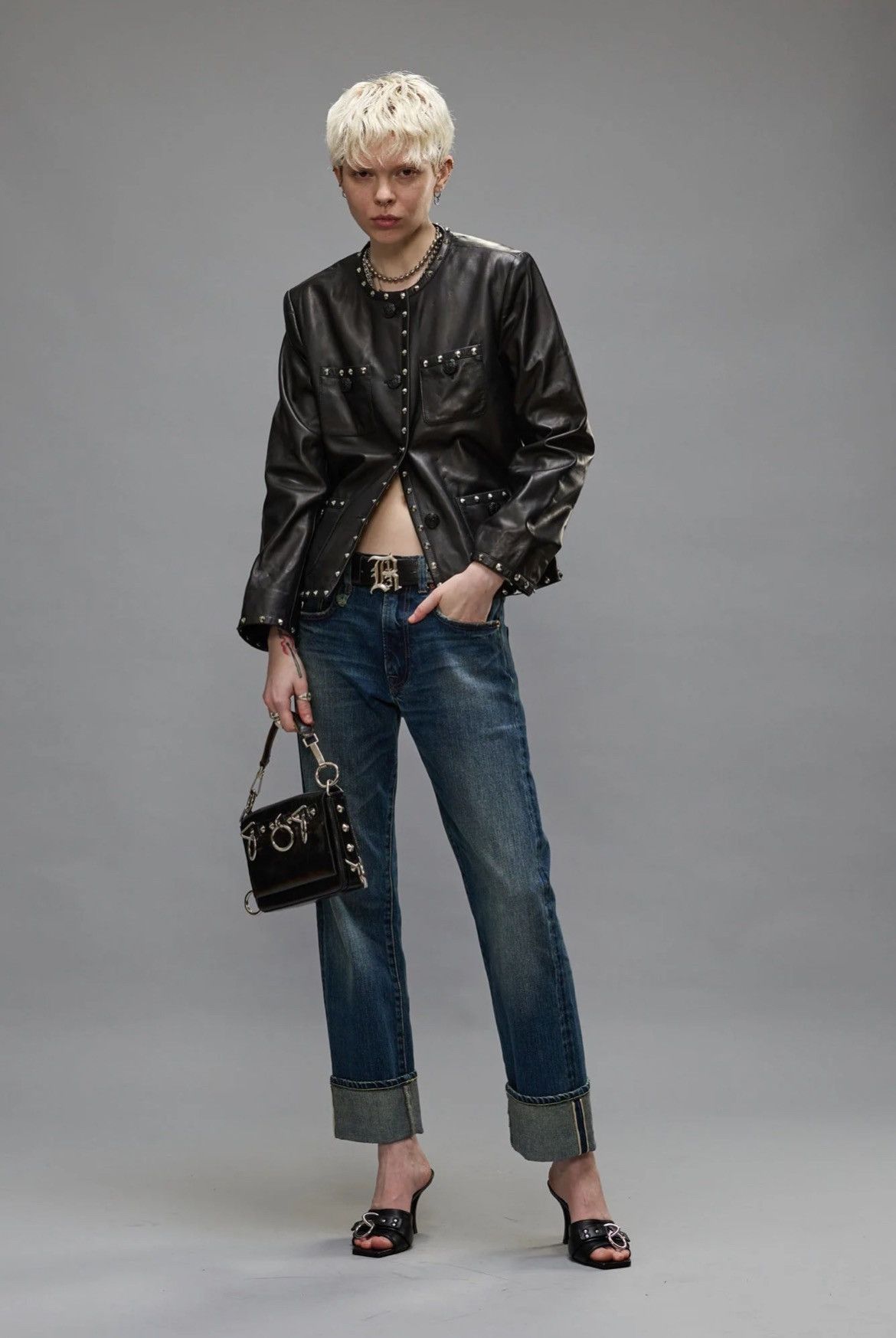 R13 Cropped Slouch Studded jacket. Small Size S / US 4 / IT 40 - 13 Thumbnail