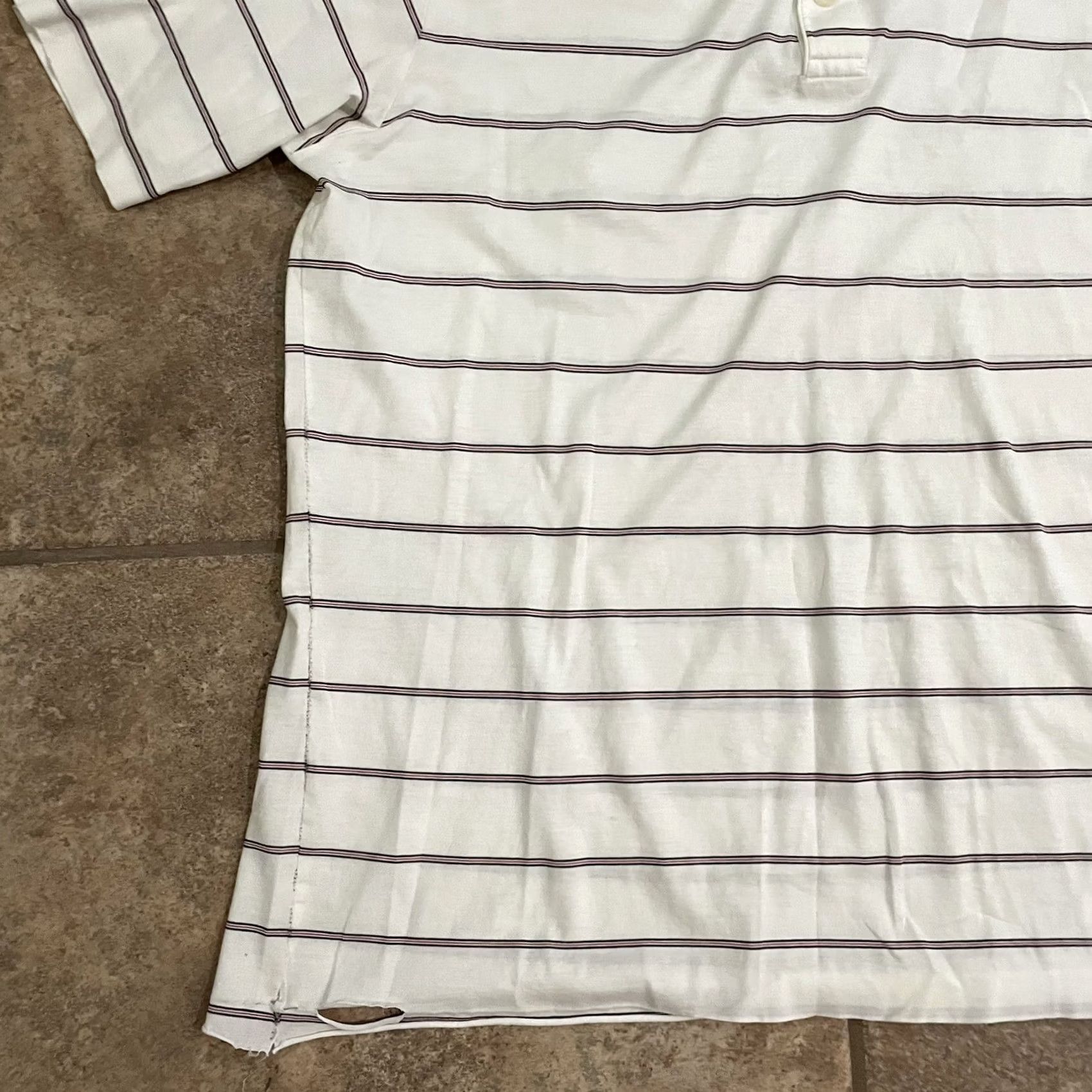 Vintage Marbas golf polo striped white Mens L Size US L / EU 52-54 / 3 - 3 Thumbnail