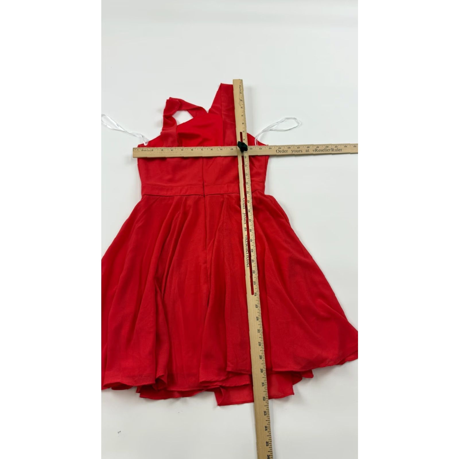 Lulus Lulus Dress Womens XS Red Forevermore Skater Mini Fitted Bodice Halter Back Zip Sleeveless Collared Classic 60s 70s? Size XS / US 0-2 / IT 36-38 - 7 Thumbnail