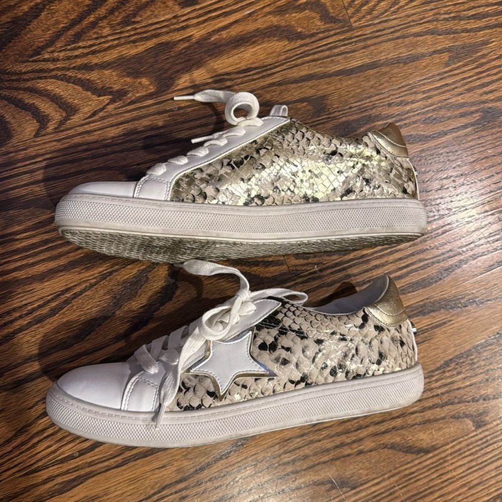Steve Madden Steve Madden Women’s 8 Leather Sneakers Faux Snake Skin Sta Size US 8 / IT 38 - 2 Thumbnail