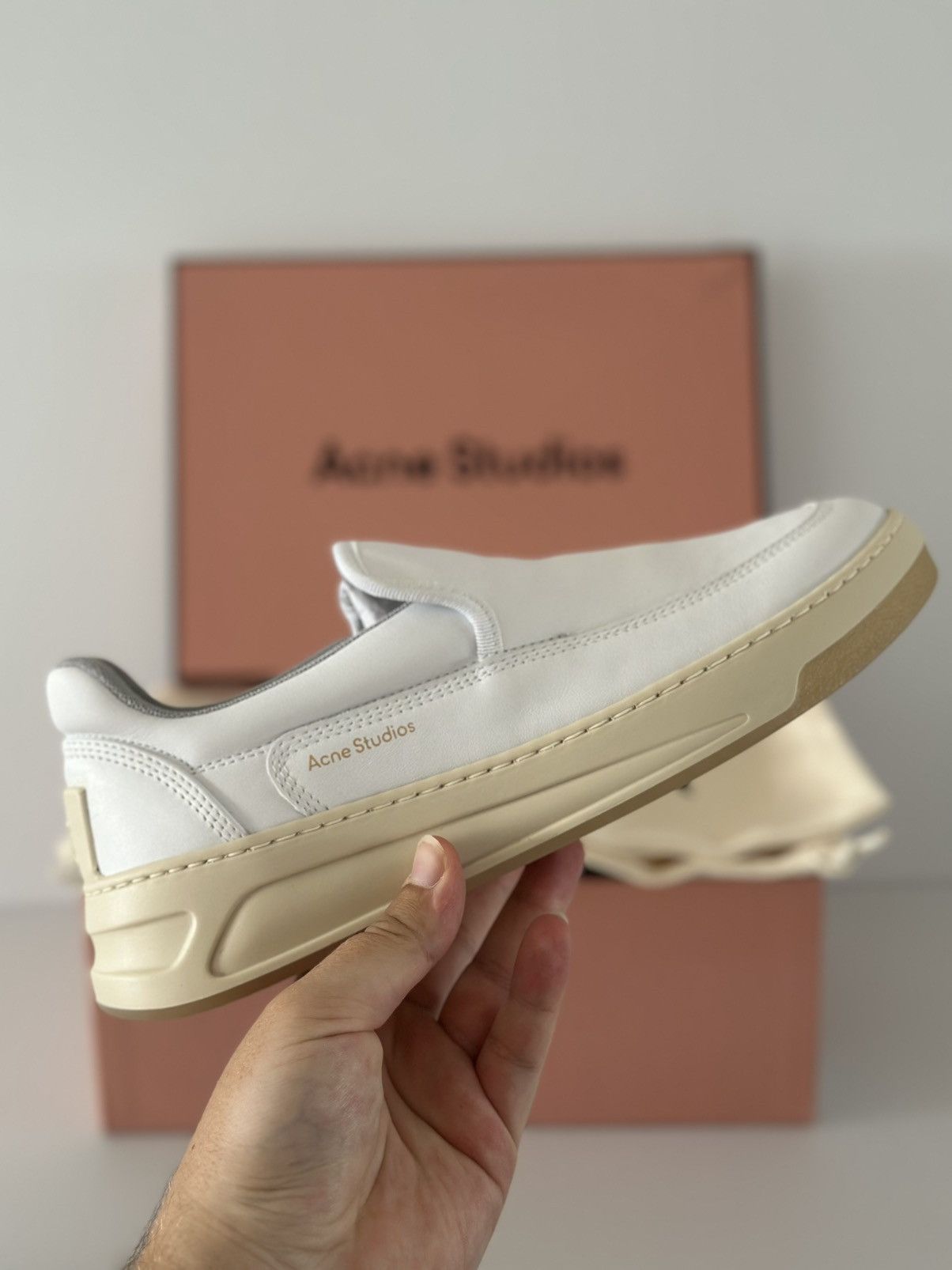 Acne Studios Acne Studios Bennie Face Slip On Sneakers Size US 8.5 / IT 38.5 - 6 Thumbnail