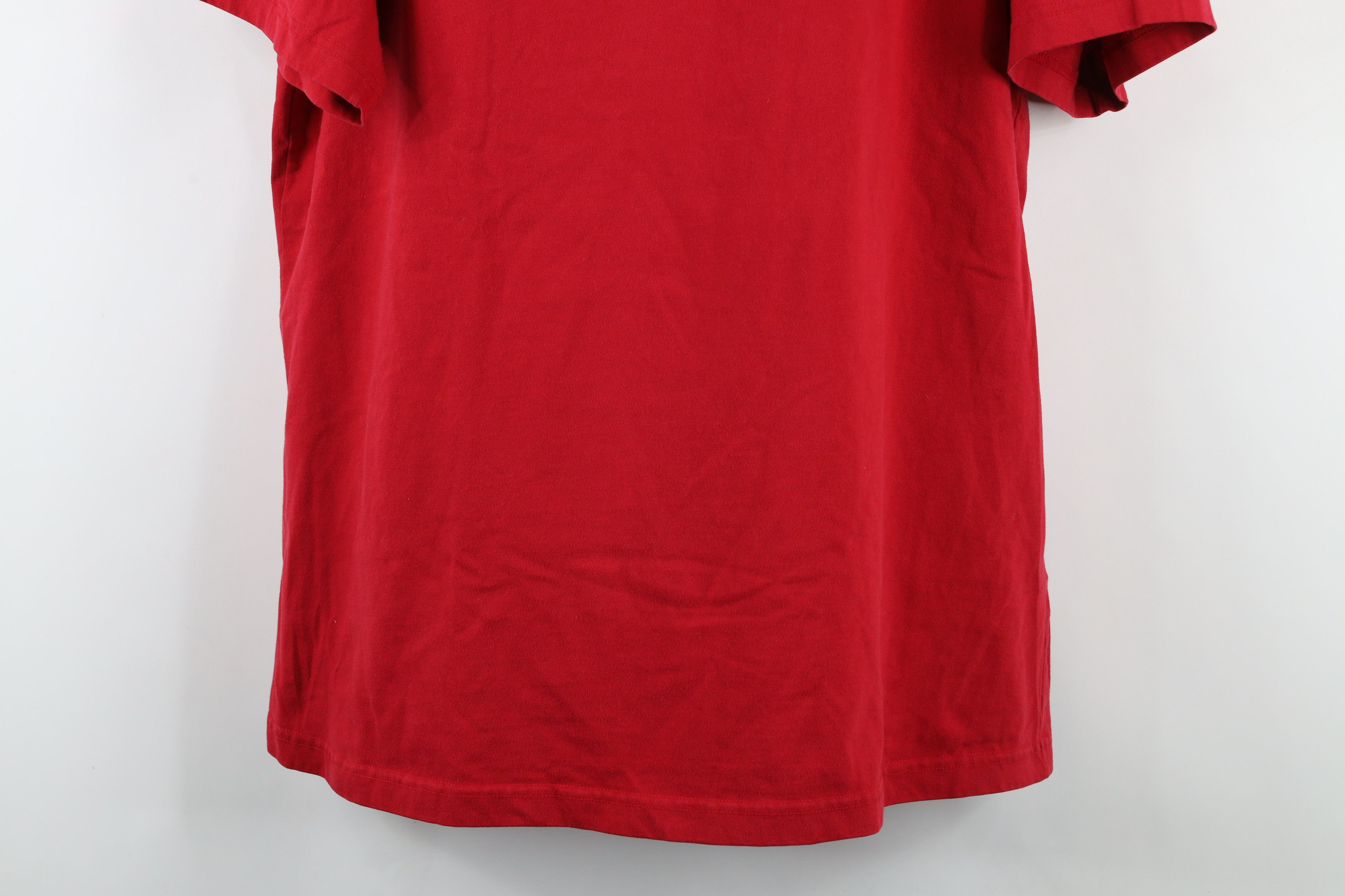 Lands' End × Vintage Vintage 90s Lands End Blank Heavyweight Cotton T-Shirt Red Size US L / EU 52-54 / 3 - 3 Thumbnail