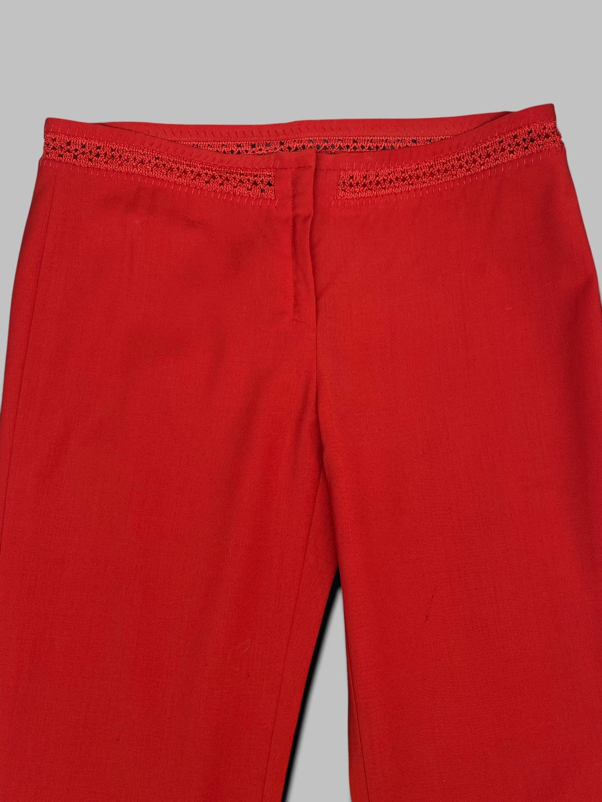 Versace Gianni Versace Vintage 90s Hot Red Classic Pants Size 27" / US 4 / IT 40 - 10 Thumbnail