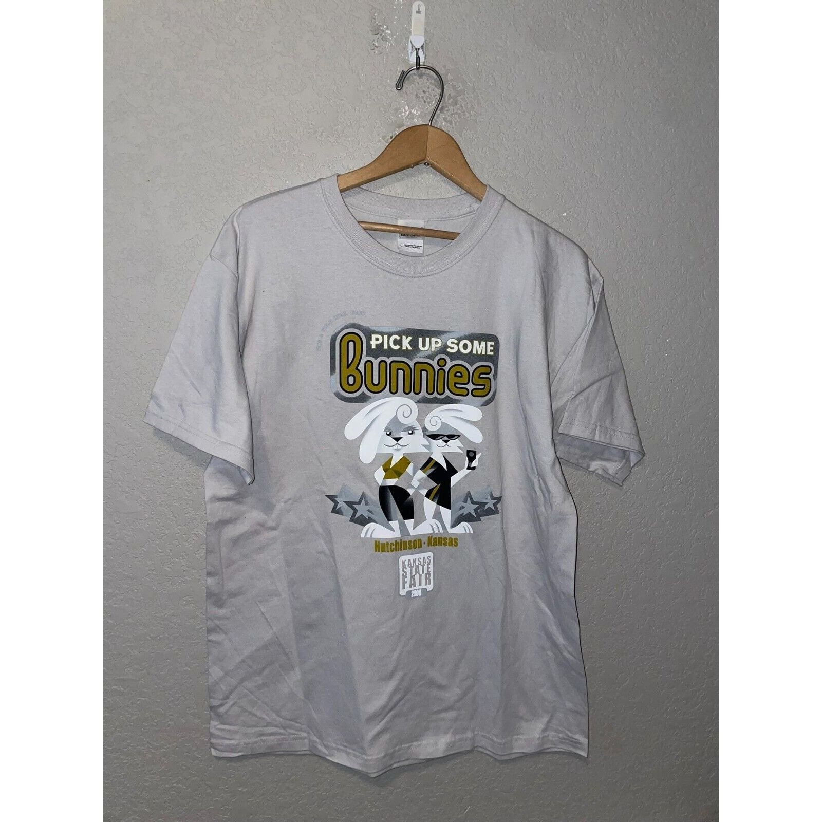 Gildan Vintage Kansas State Fair Shirt Pick Up Some Bunnies Tee L Size US L / EU 52-54 / 3 - 1 Thumbnail