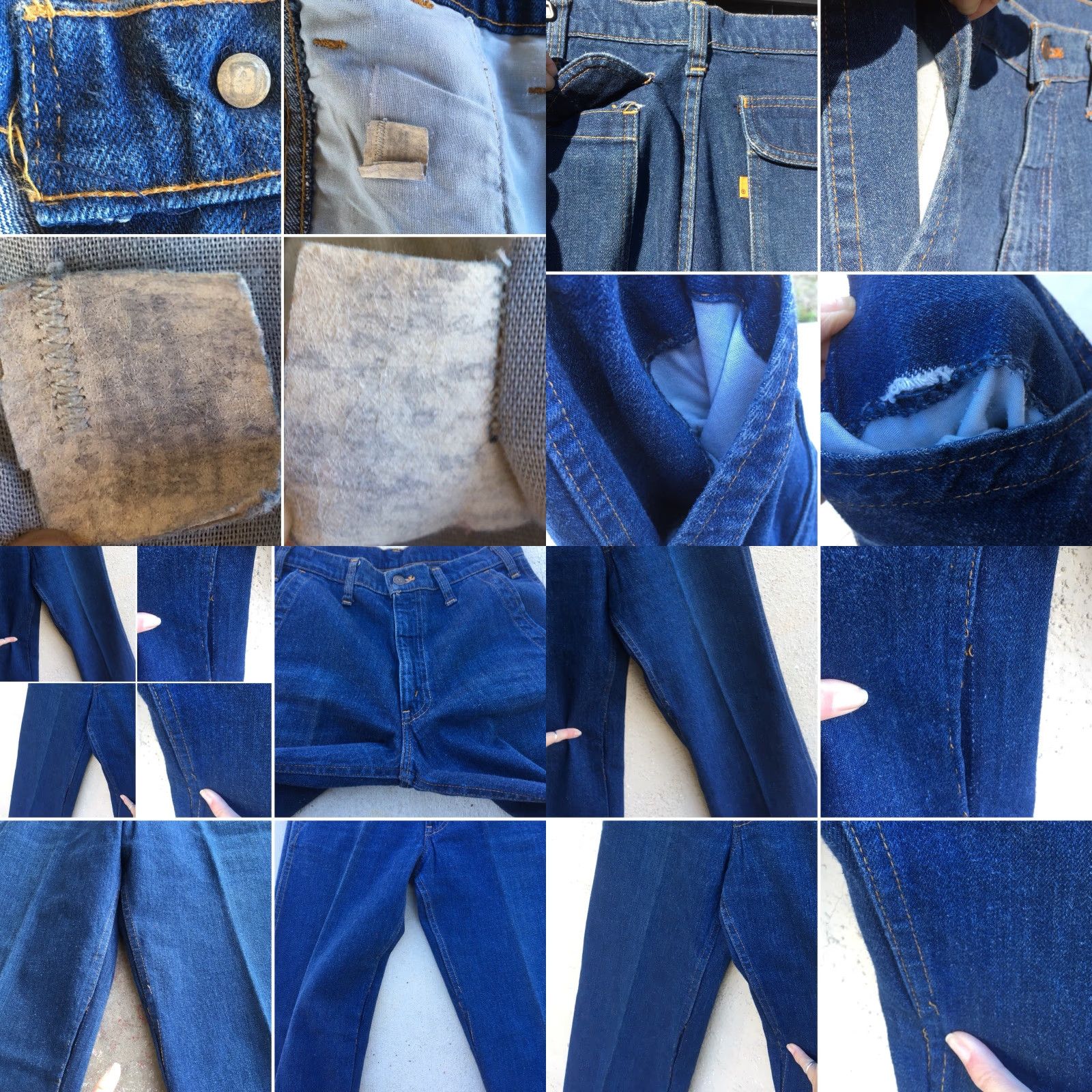 Denime Vintage Levis Selvedge Denim Jeans Talon 42 Zipper Sz 32 31.5 Waist Hippy Denim Blue 1970s Mens Womens Jeans Size US 30 / EU 46 - 8 Thumbnail