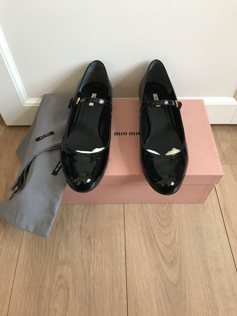 Miu Miu Miu Miu Black Mary Jane Flat Size US 7 / IT 37 - 4 Thumbnail