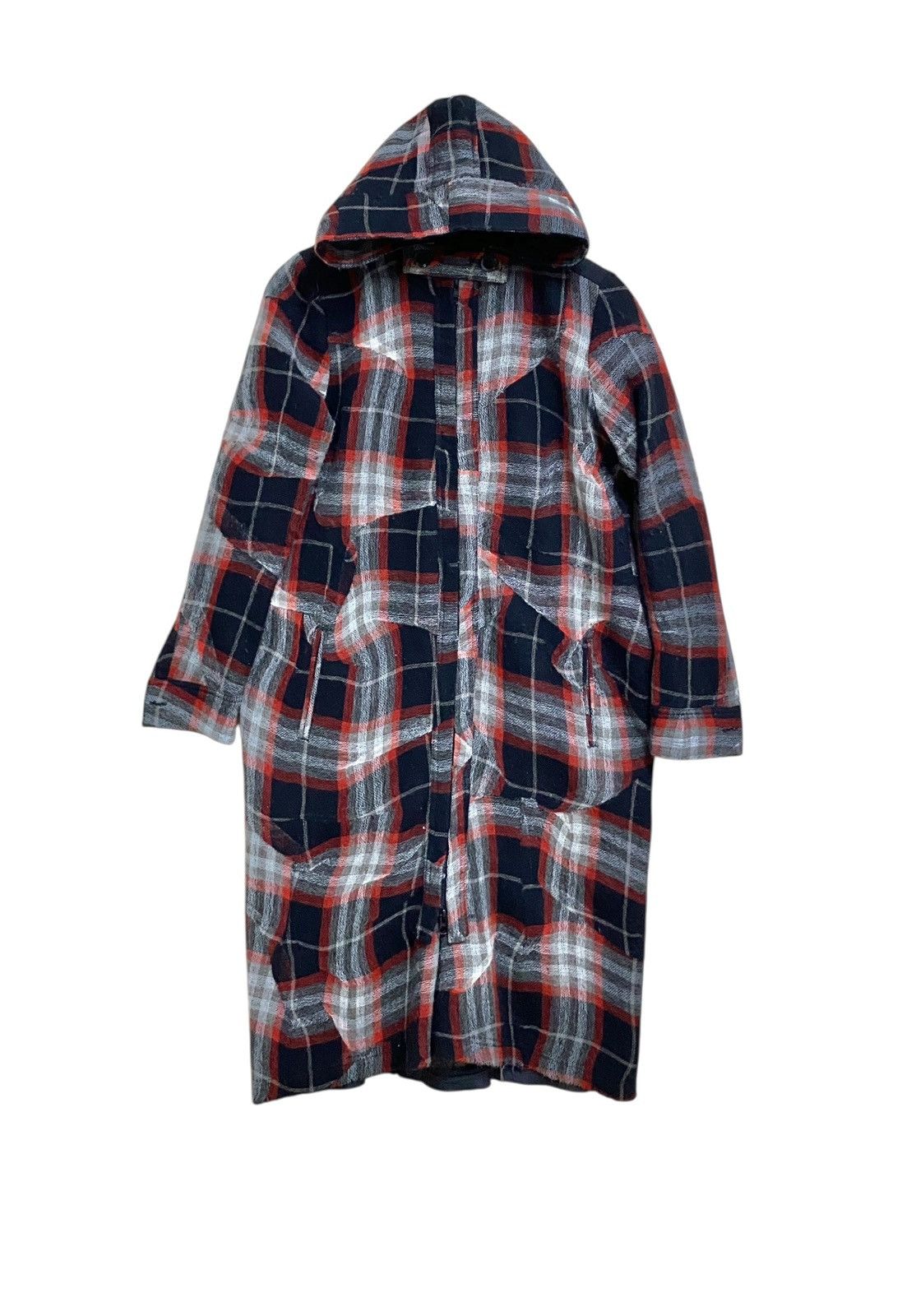 Yohji Yamamoto Rare Vintage Yohji Yamamoto Tartan Wool Parkas Hoodie 2000s Size US M / EU 48-50 / 2 - 1 Thumbnail