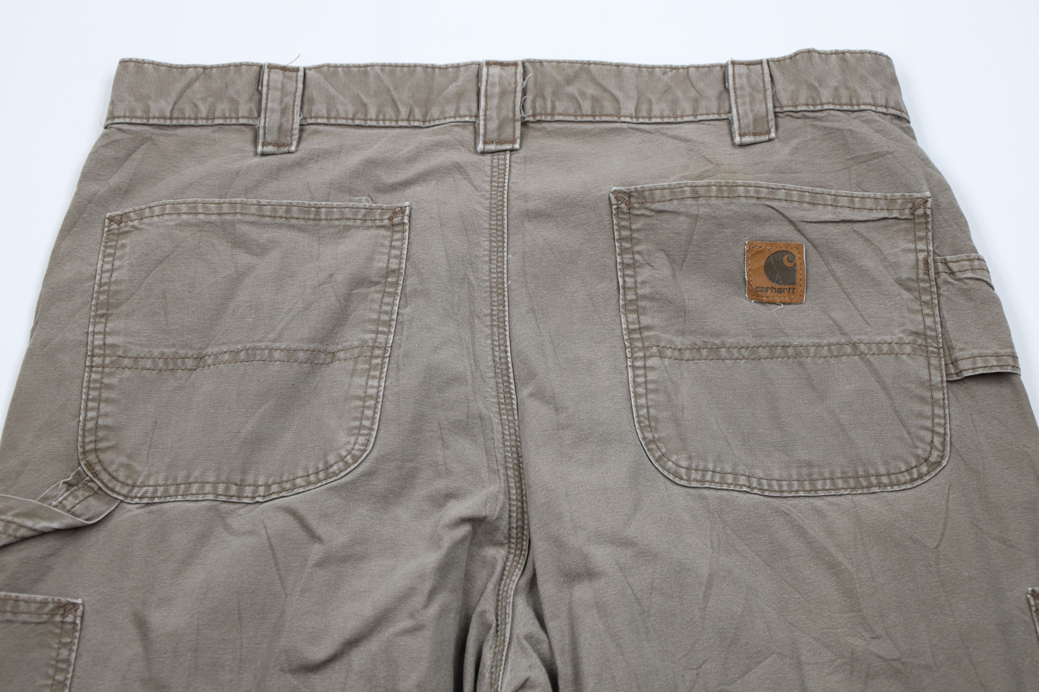 Carhartt Vintage Carhartt Wide Leg Dungaree Pants Light Brown Cotton Size US 36 / EU 52 - 9 Thumbnail