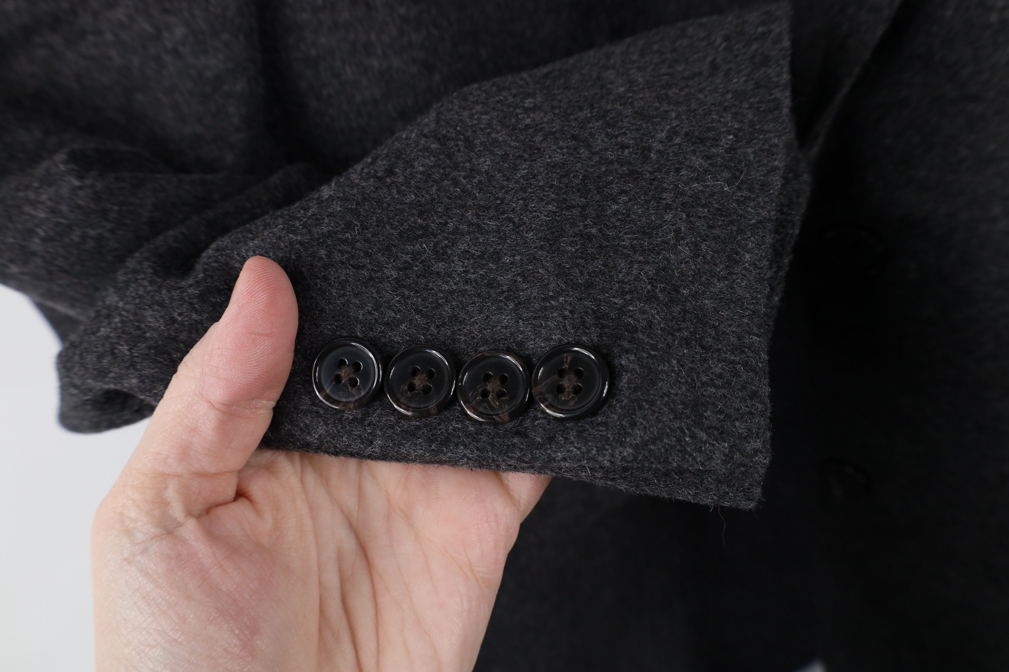 Ralph Lauren × Vintage Ralph Lauren Cashmere 2 Button Suit Blazer Jacket Dark Gray Size US L / EU 52-54 / 3 - 7 Thumbnail