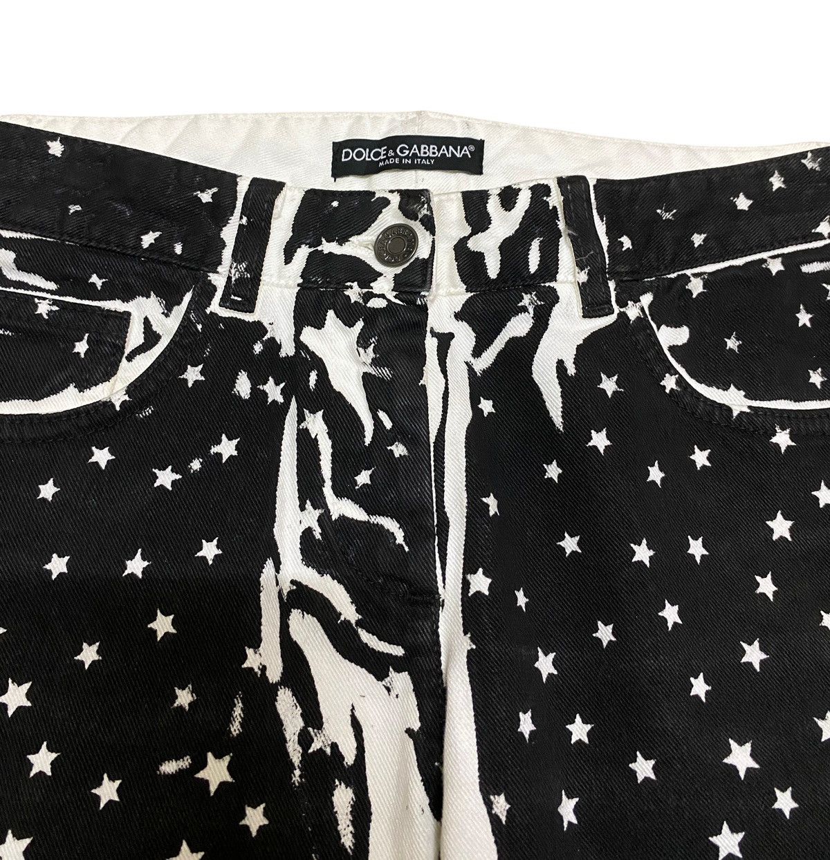 14th Addiction Very Rare Vintage Dolce & Gabbana Star Overprint Pants 2000s Size US 28 / EU 44 - 11 Thumbnail