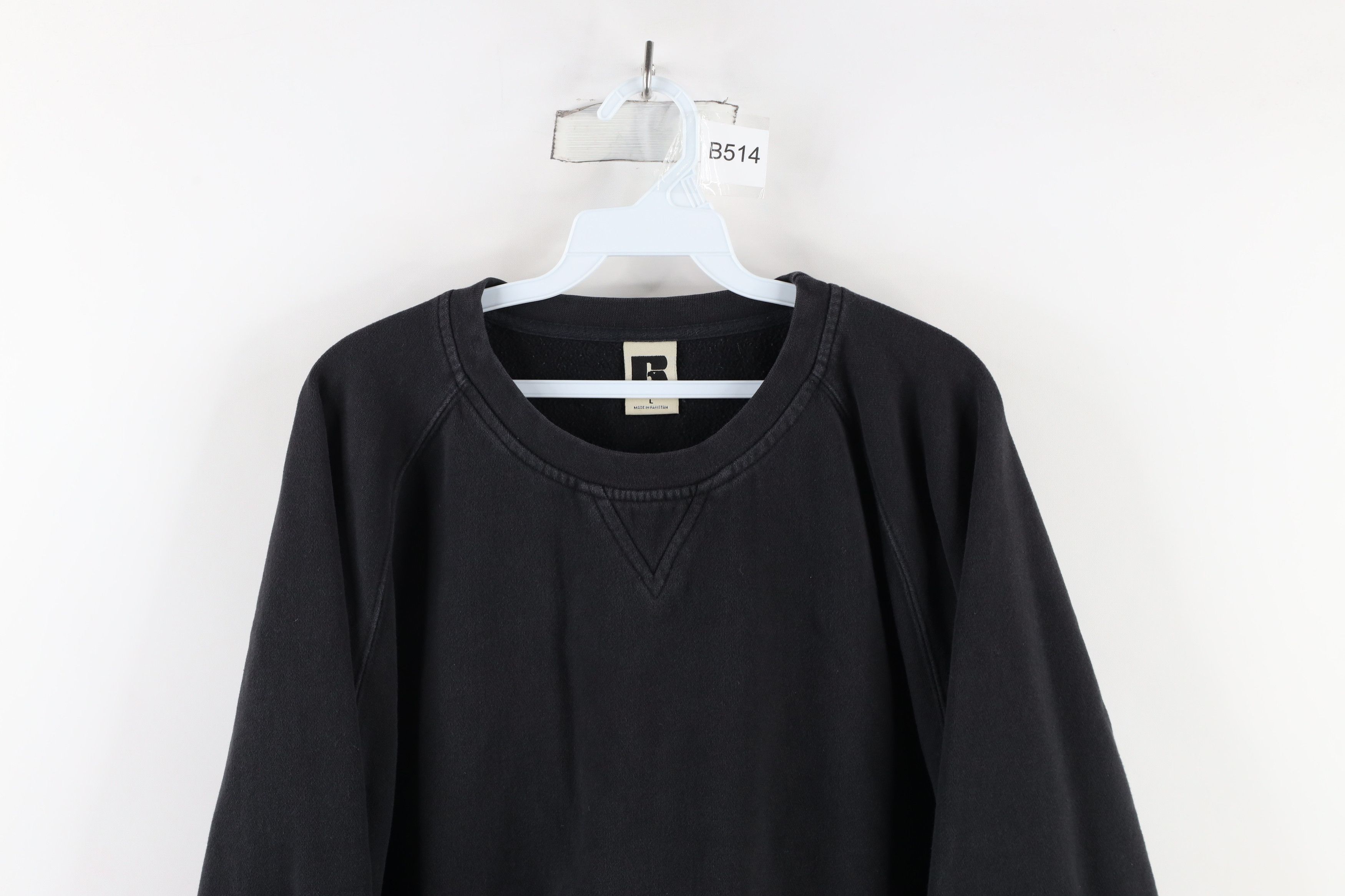 Russell Athletic × Vintage Vintage 90s Russell Athletic Blank Crewneck Sweatshirt Black Size US L / EU 52-54 / 3 - 2 Thumbnail