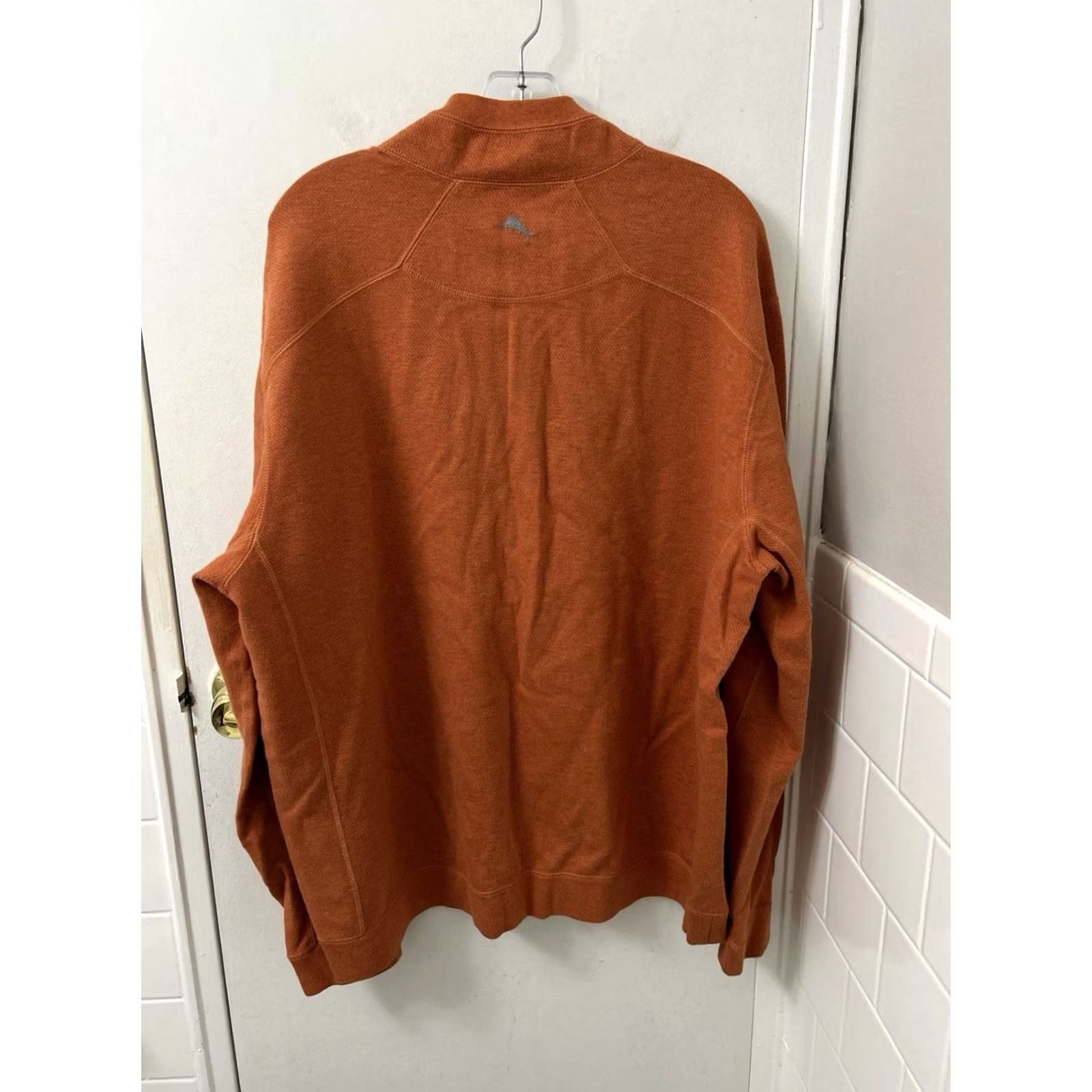 Tommy Bahama VINTAGE Tommy Bahama Reversible 1/4 Zip Mens 2XL Orange Pullover Marlin Cotton L/S Size US XXL / EU 58 / 5 - 7 Thumbnail