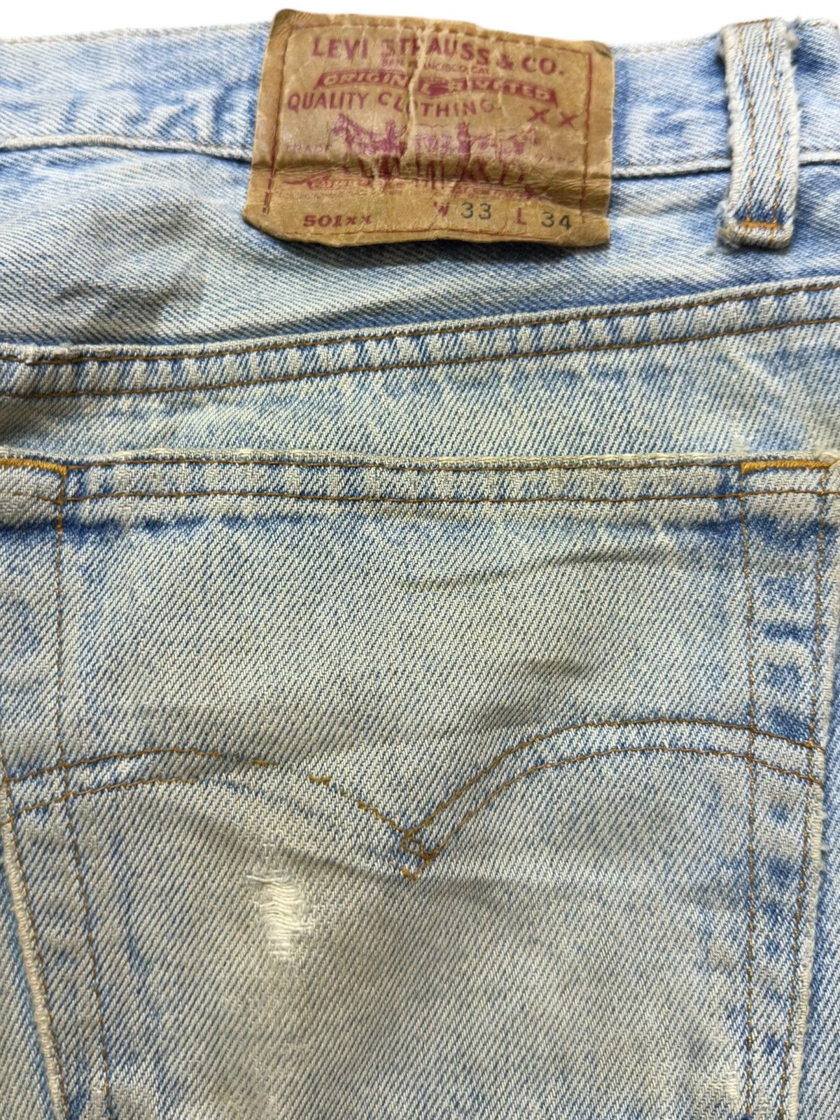 Levi's Vintage Clothing Vintage Levi’s 501 Faded Mudwash Ripped Distressed Denim Size US 31 - 5 Thumbnail