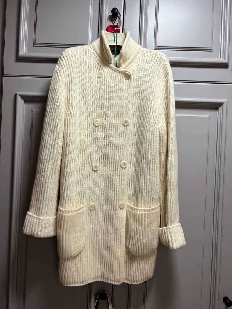 Loro Piana LORO PIANA Double pleated baby cashmere cardigan Size XS / US 0-2 / IT 36-38 - 1 Thumbnail