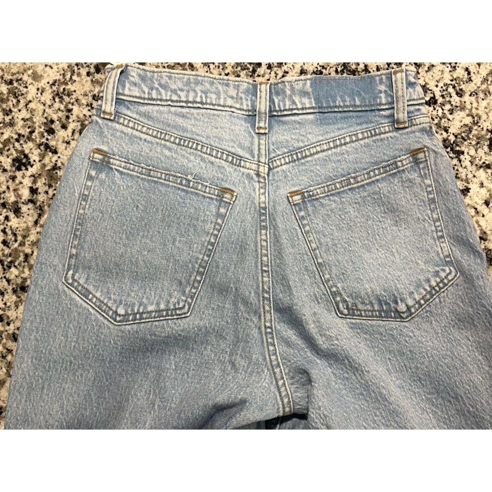 Abercrombie & Fitch VINTAGE Abercrombie & Fitch Ultra High Rise 90s Straight Jeans Women 26 True Waist 26 x 30 Blue Distressed 5-Pocket Mens Womens? Size 26" / US 2 / IT 38 - 6 Thumbnail
