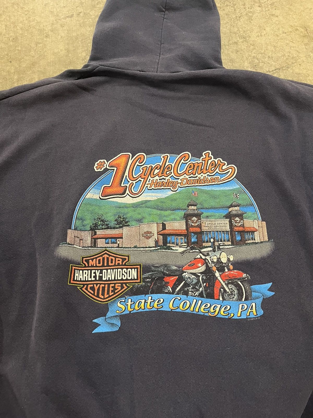 Harley Davidson × Vintage Harley Davidson vintage y2k hoodie hype boxy streetwear Size US L / EU 52-54 / 3 - 7 Thumbnail