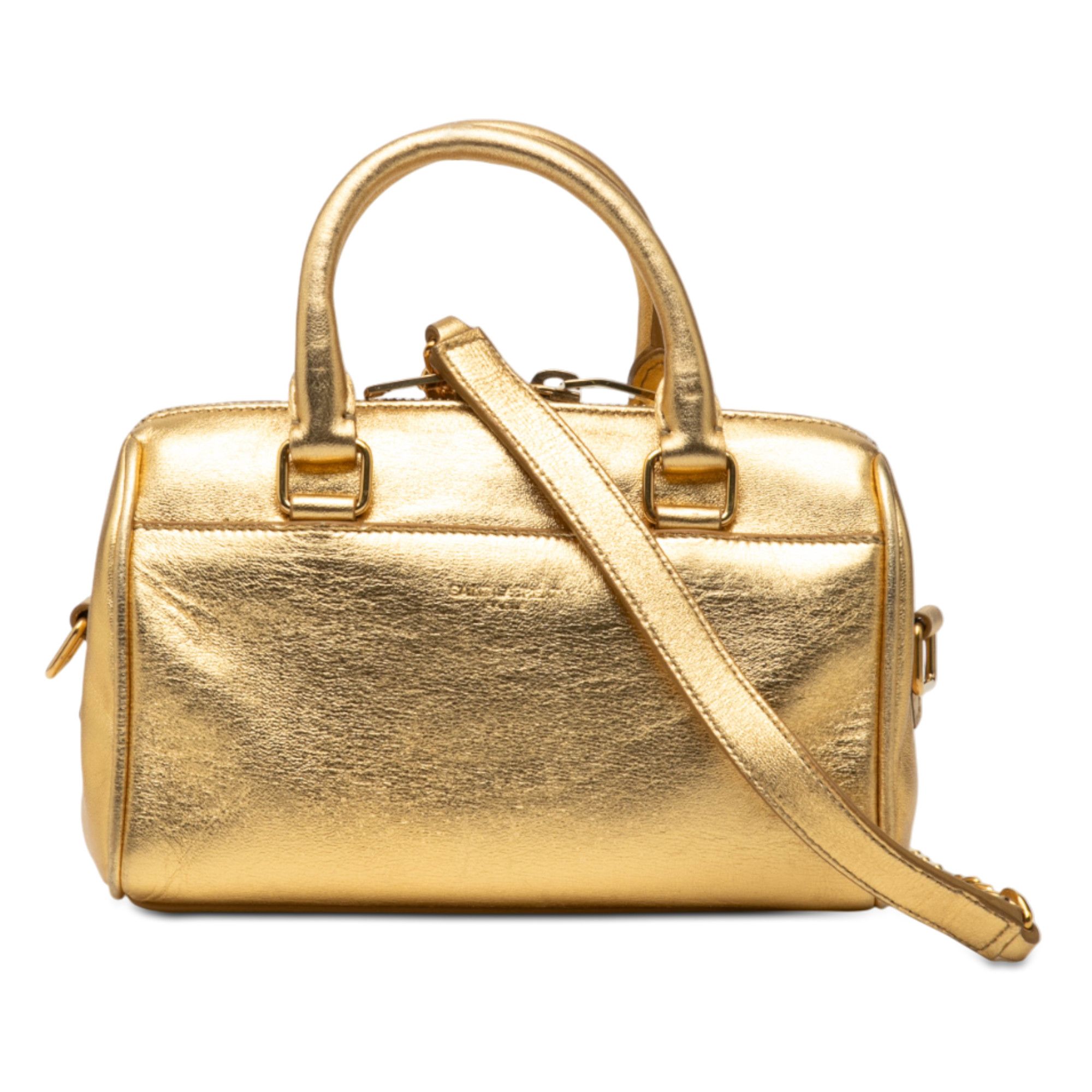 Yves Saint Laurent Yves Saint Laurent Toy Metallic Leather Classic Duffle Satchel Size ONE SIZE - 1 Thumbnail