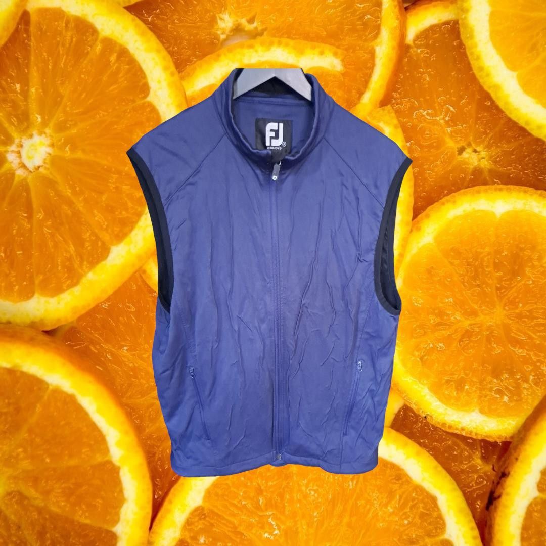 Footjoy FootJoy Dryjoys Blue Full Zipper Vest Size Medium Size US M / EU 48-50 / 2 - 1 Thumbnail