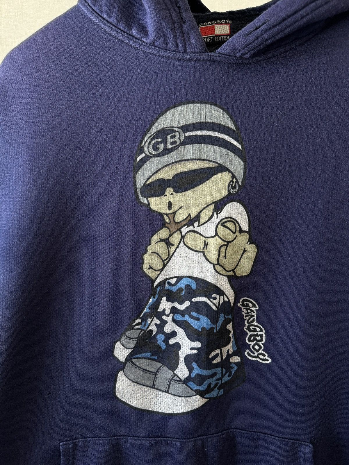 Rap Tees Gang Boy vintage distressed faded Rap big logo hoodie Size US L / EU 52-54 / 3 - 5 Thumbnail