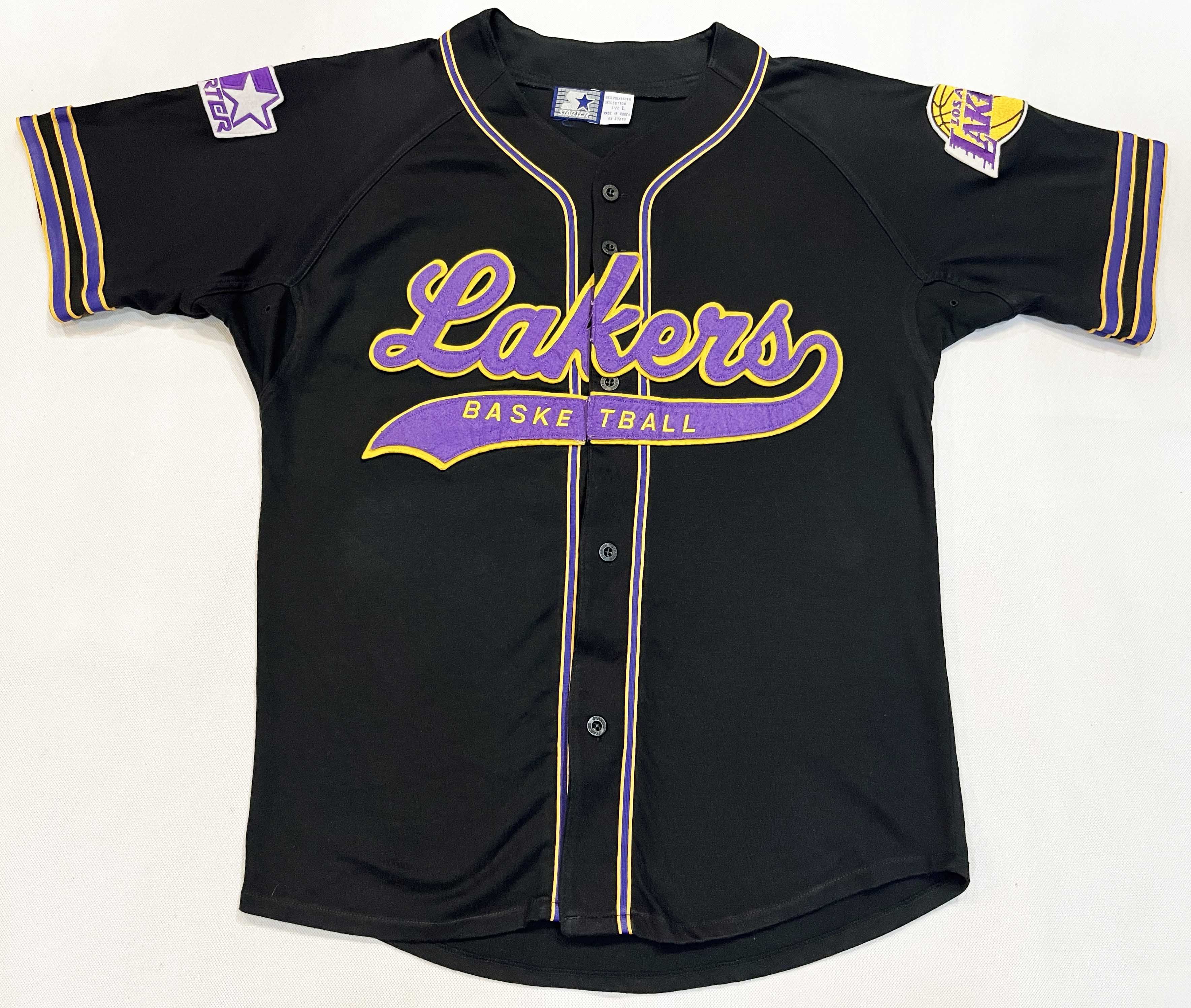 Vintage Starter NBA Los Angeles Lakers Baseball Jersey